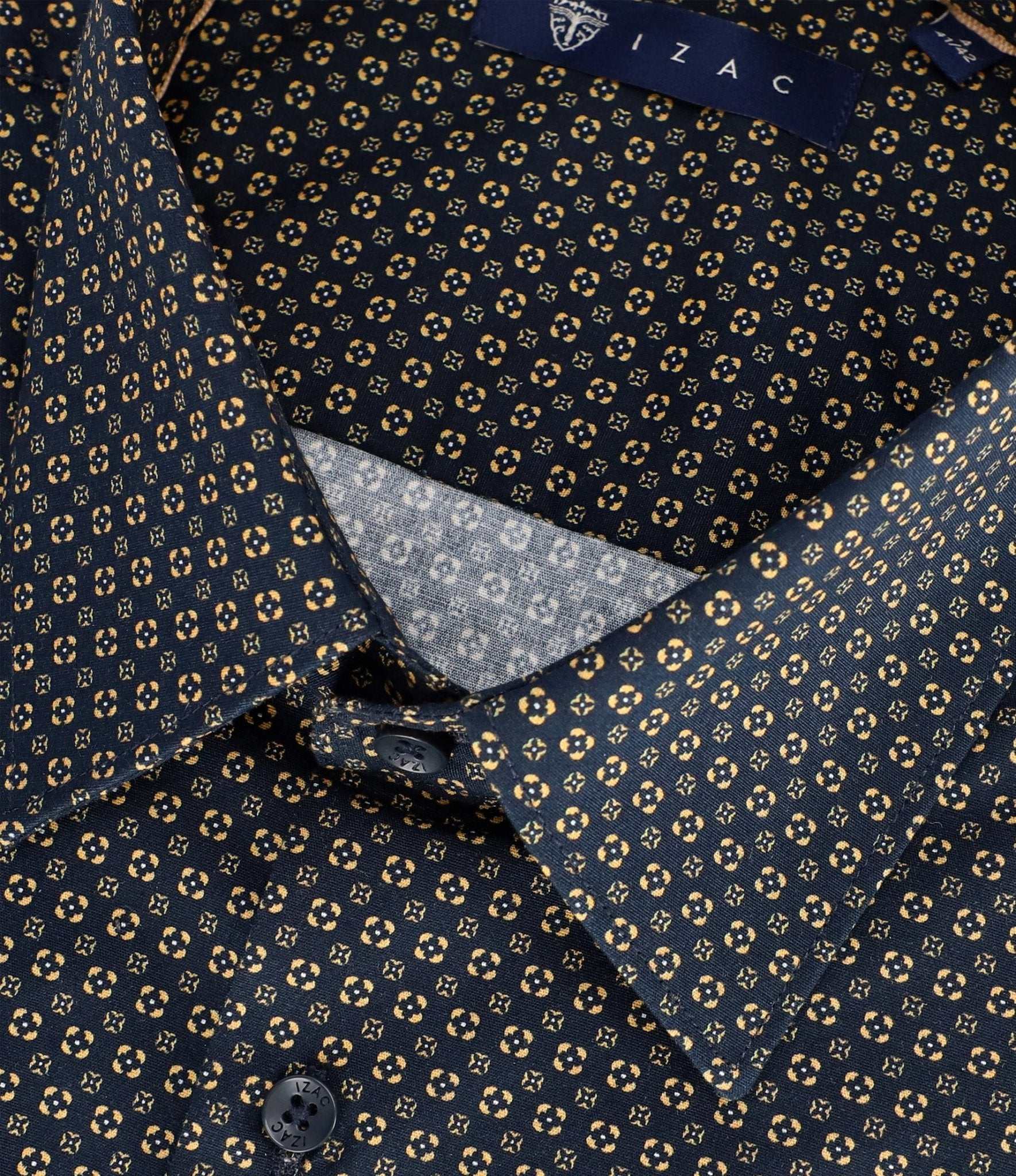 Chemise slim imprimée marine camel PAUL - Image 2