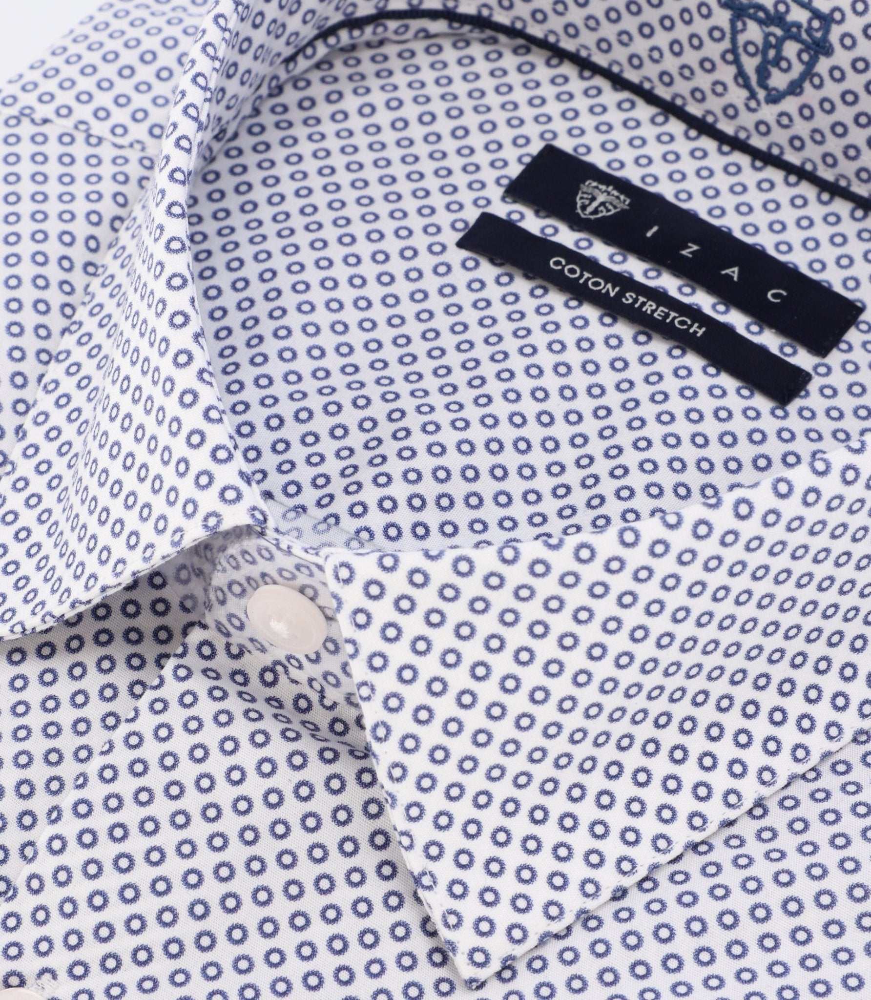 Chemise imprimée avec broderie marine - Image 2