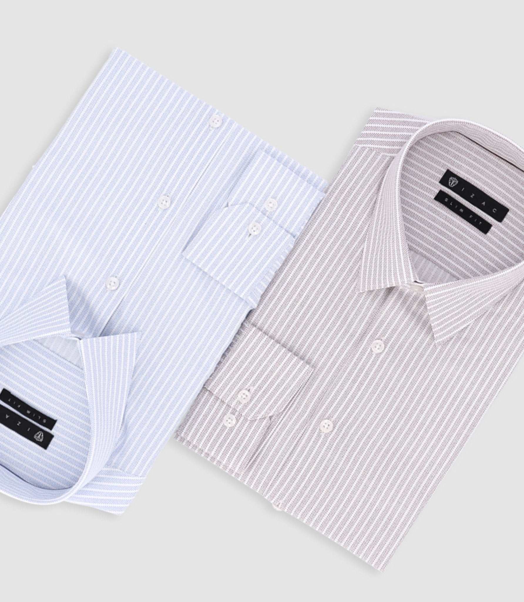 Chemise à rayures marine PALY - Image 3