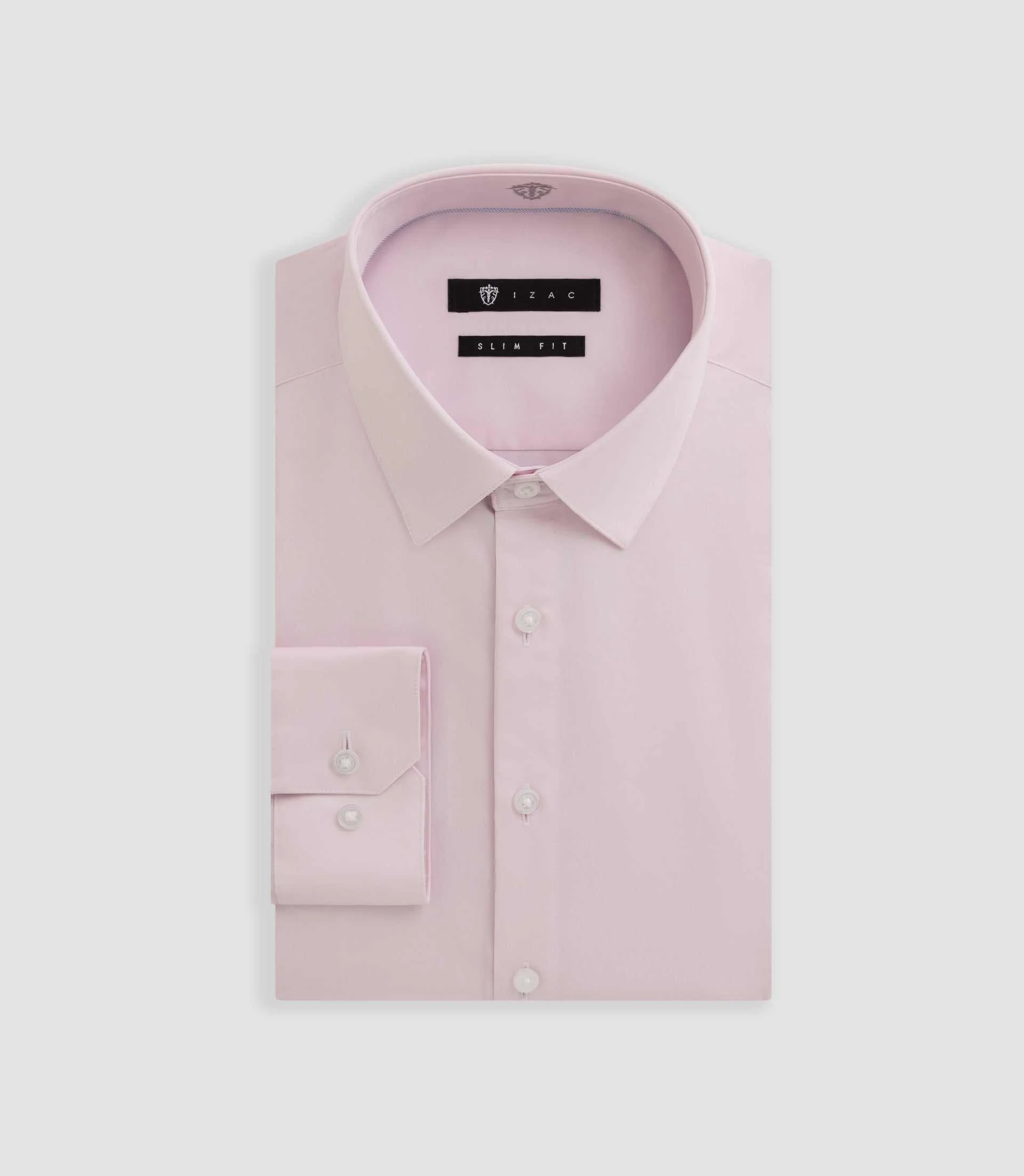 Chemise slim en satin coton rose SATINSLIM - Image 3