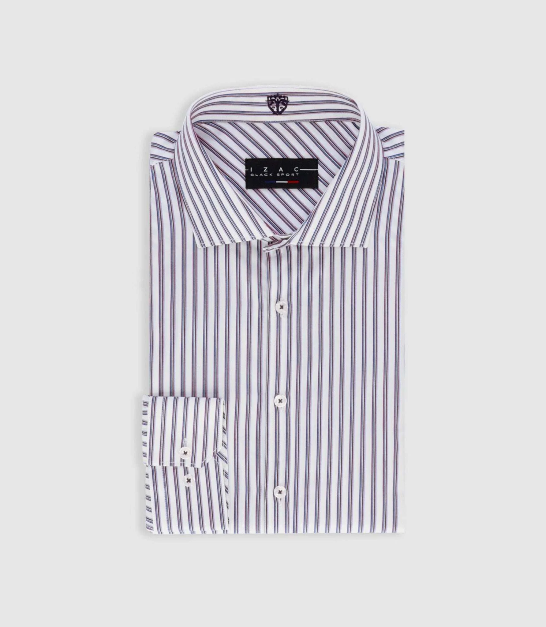 Chemise tissée à rayures bordeaux PELOUSE - Image 3