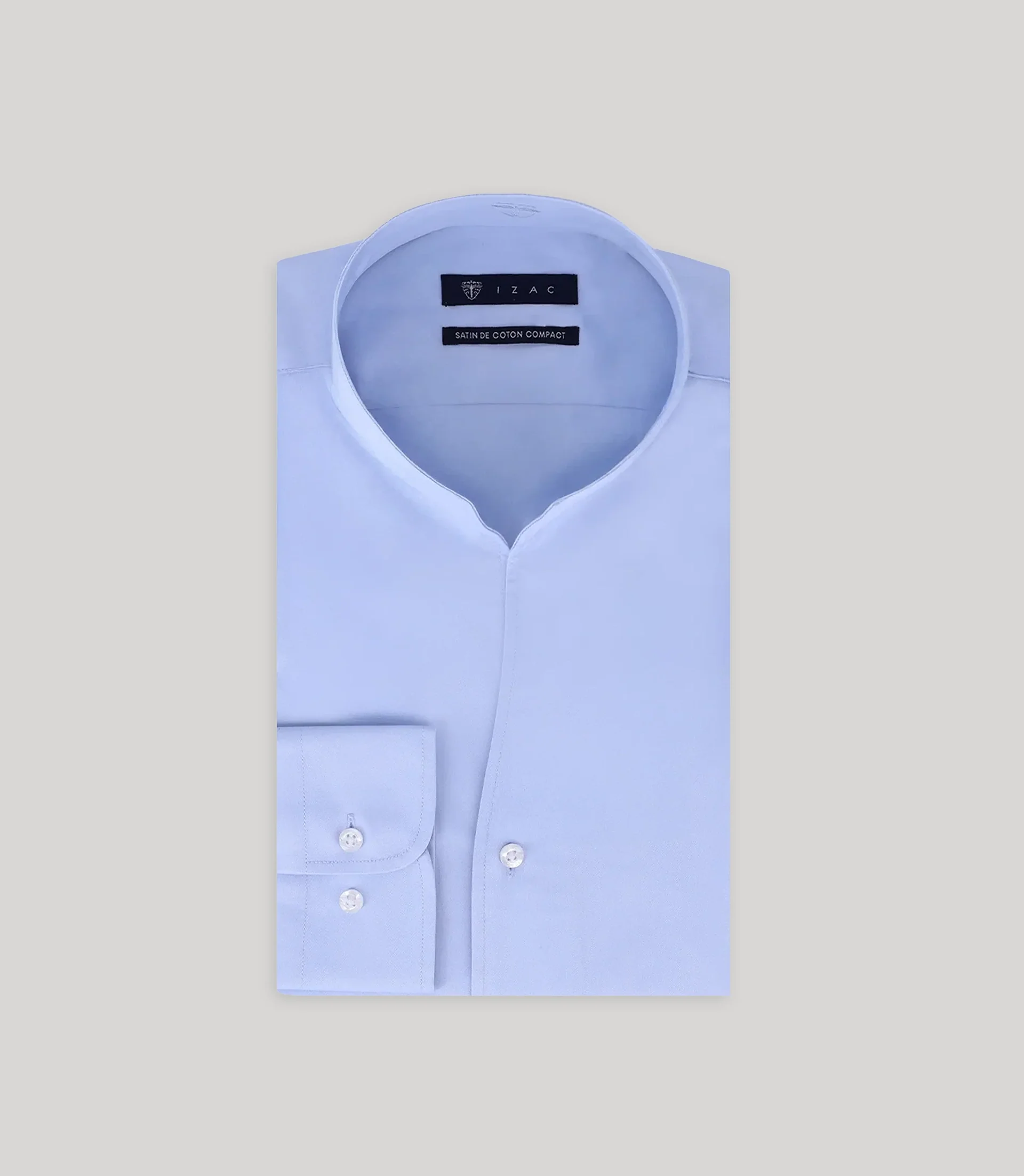 Chemise col philosophe ciel - Image 3