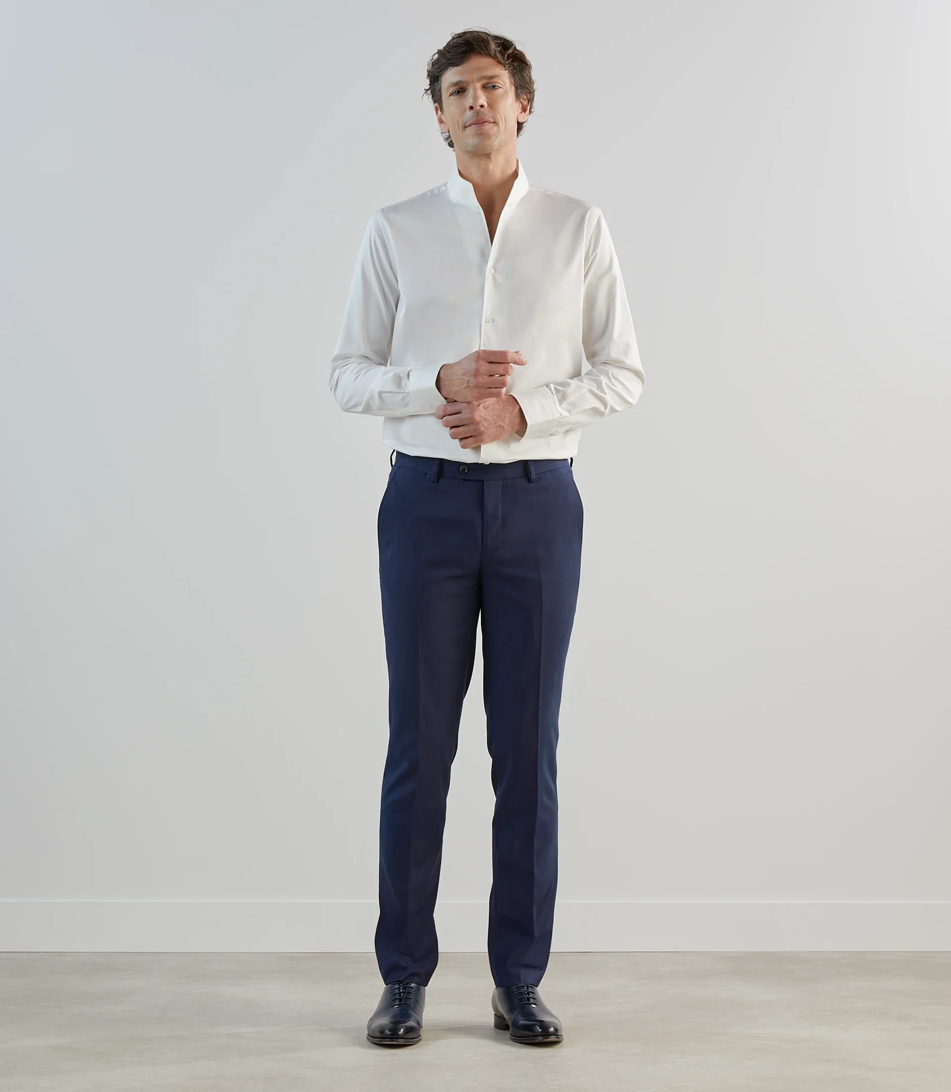 Chemise col philosophe écru - Image 3