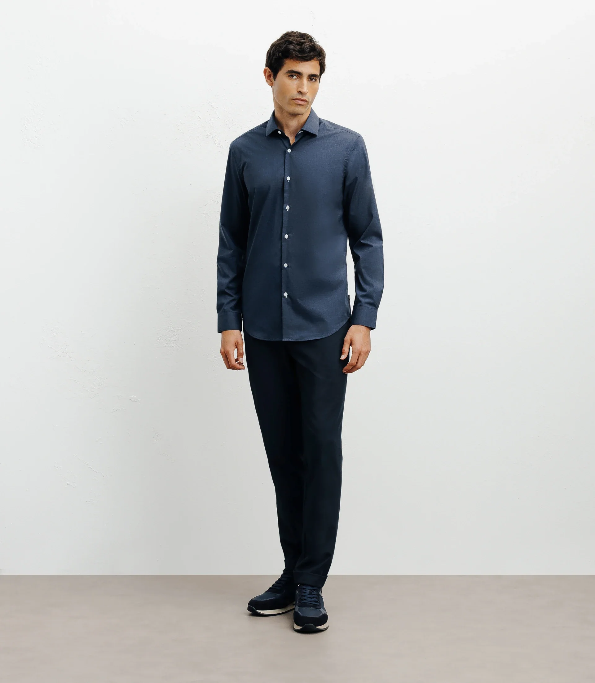 Chemise ville imprimée marine - Image 3