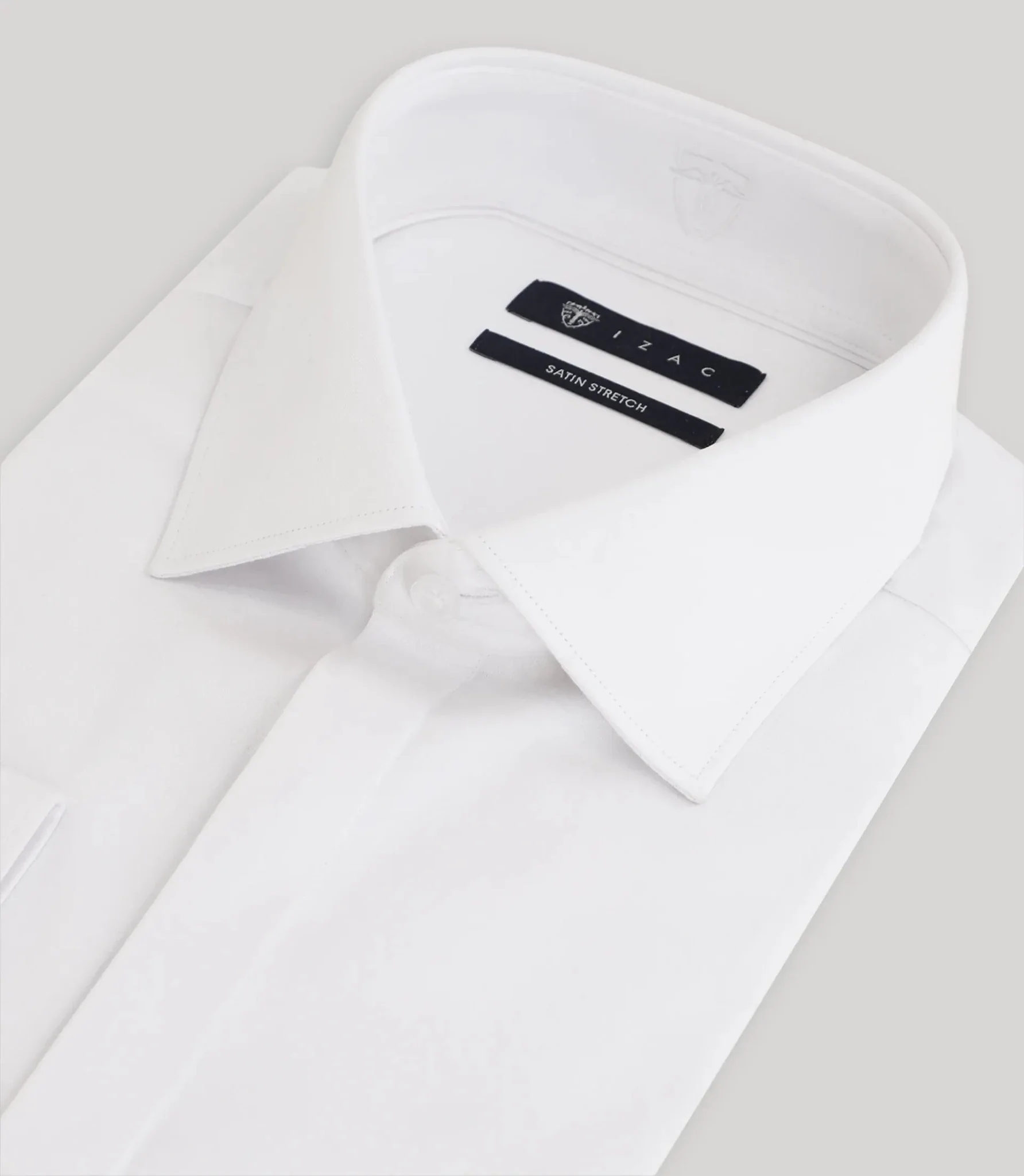 Chemise ville satin de coton blanche - Image 5