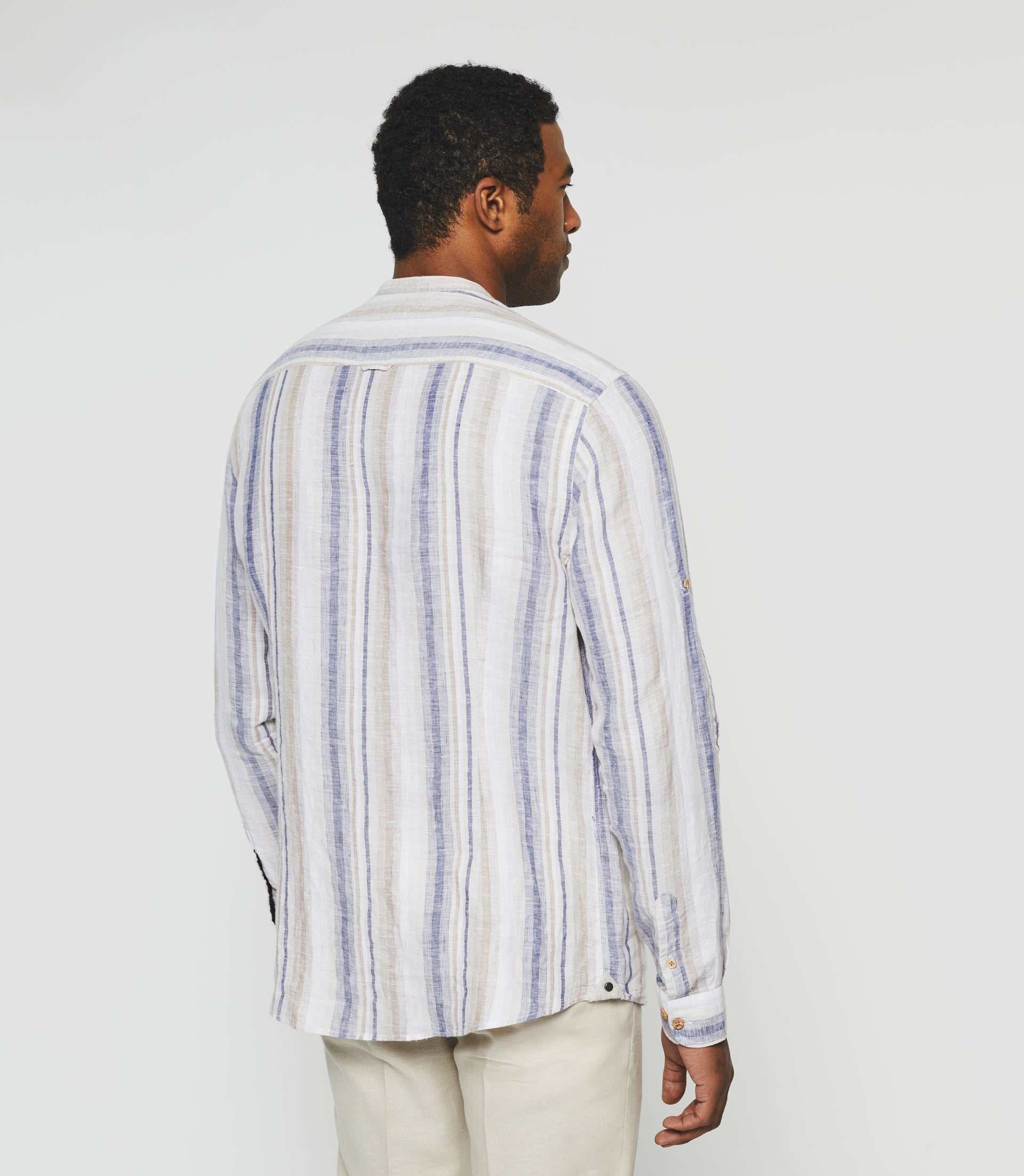 Chemise casual beige "Kabosa" - Image 3