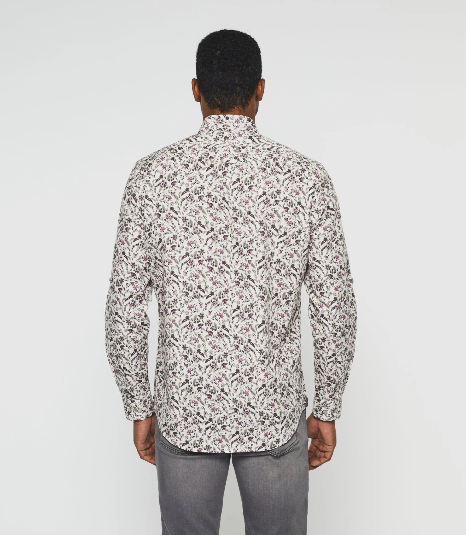 Chemise imprimée beige et kaki "Kayon" - Image 2