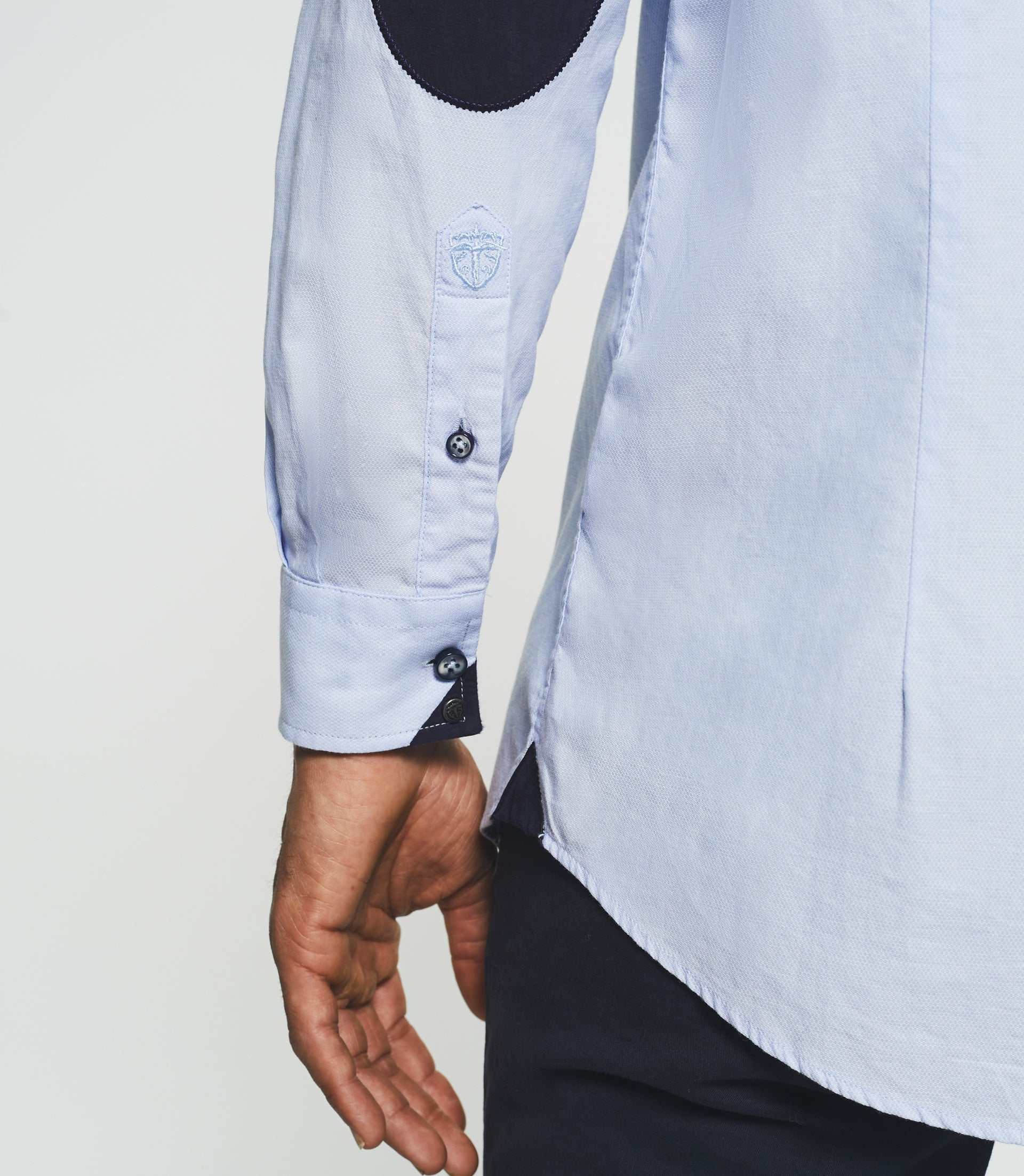 Chemise casual blanche et marine JOSH - Image 5