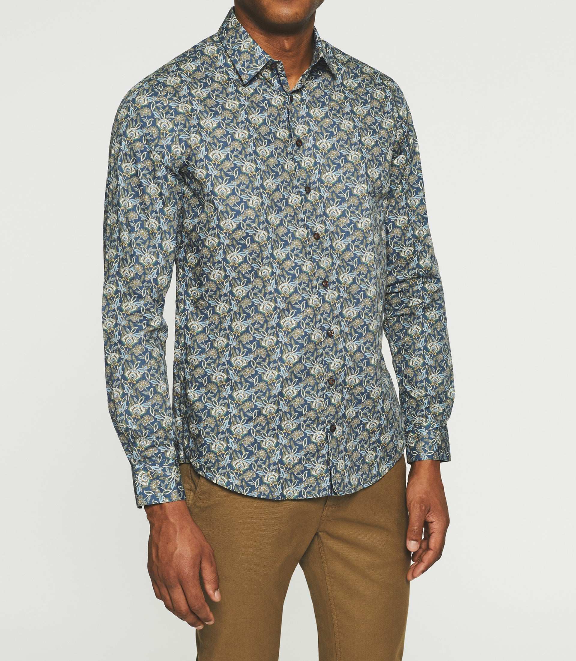 Chemise casual à imprimé bleu JASPER - Image 2