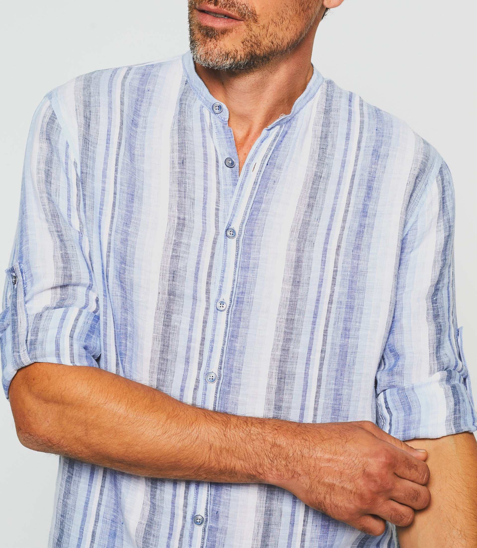 Chemise casual bleu ciel "Kabosa" - Image 4