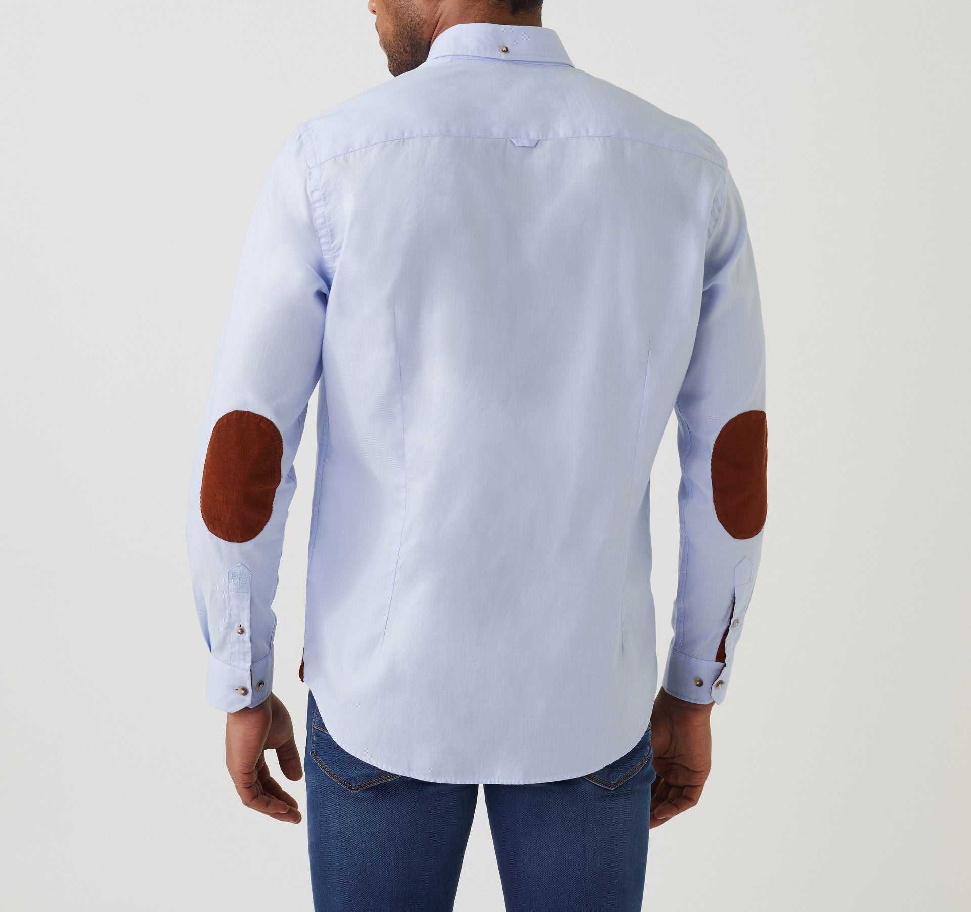 Chemise casual ciel-rouille "Aime" - Image 3