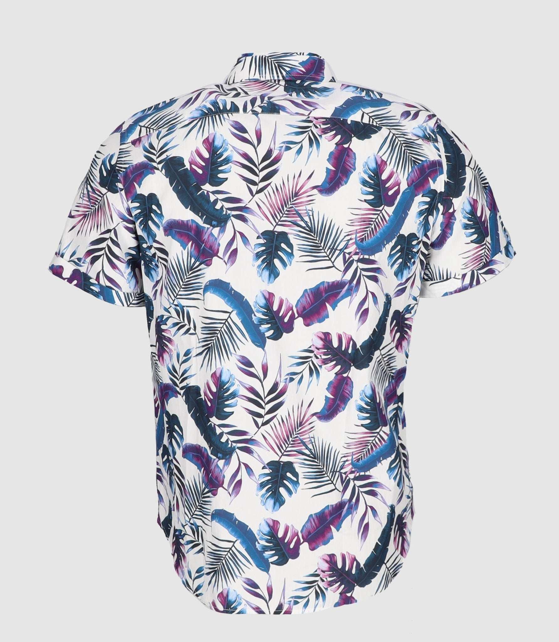 Chemise manches courtes avec imprimé bleu et violet "King 2" - Image 2