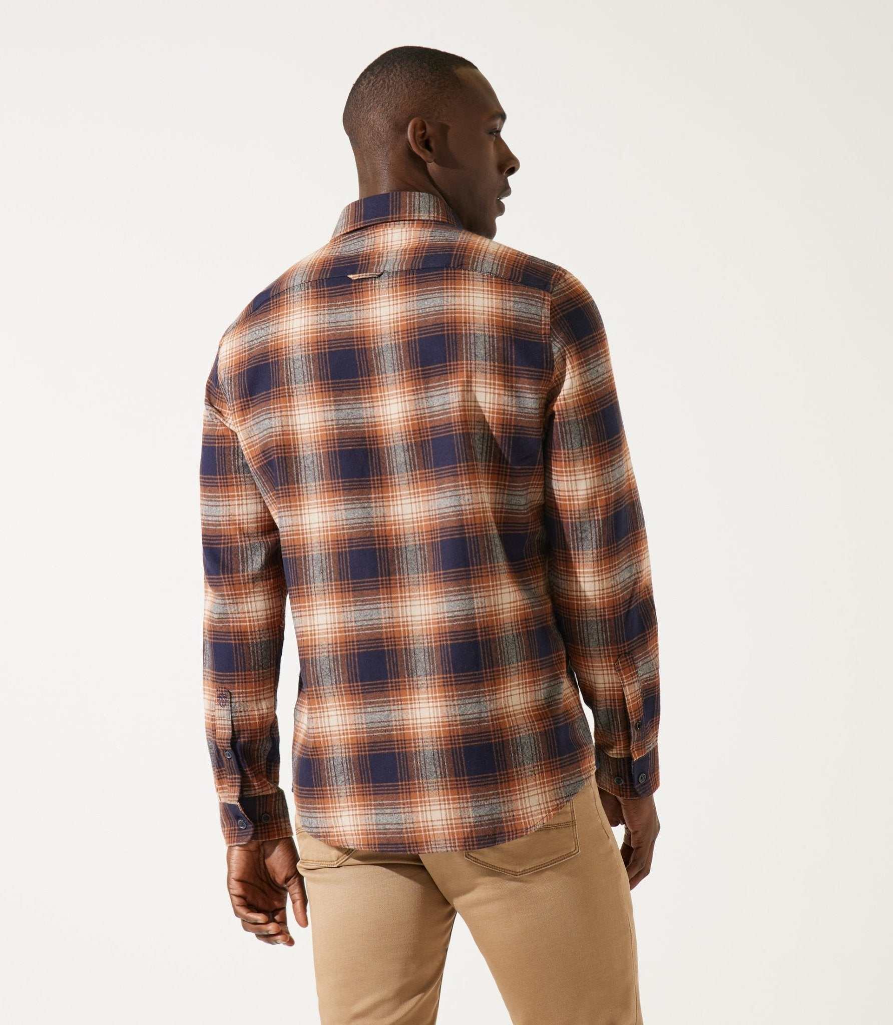 Chemise à carreaux camel JERICO - Image 3