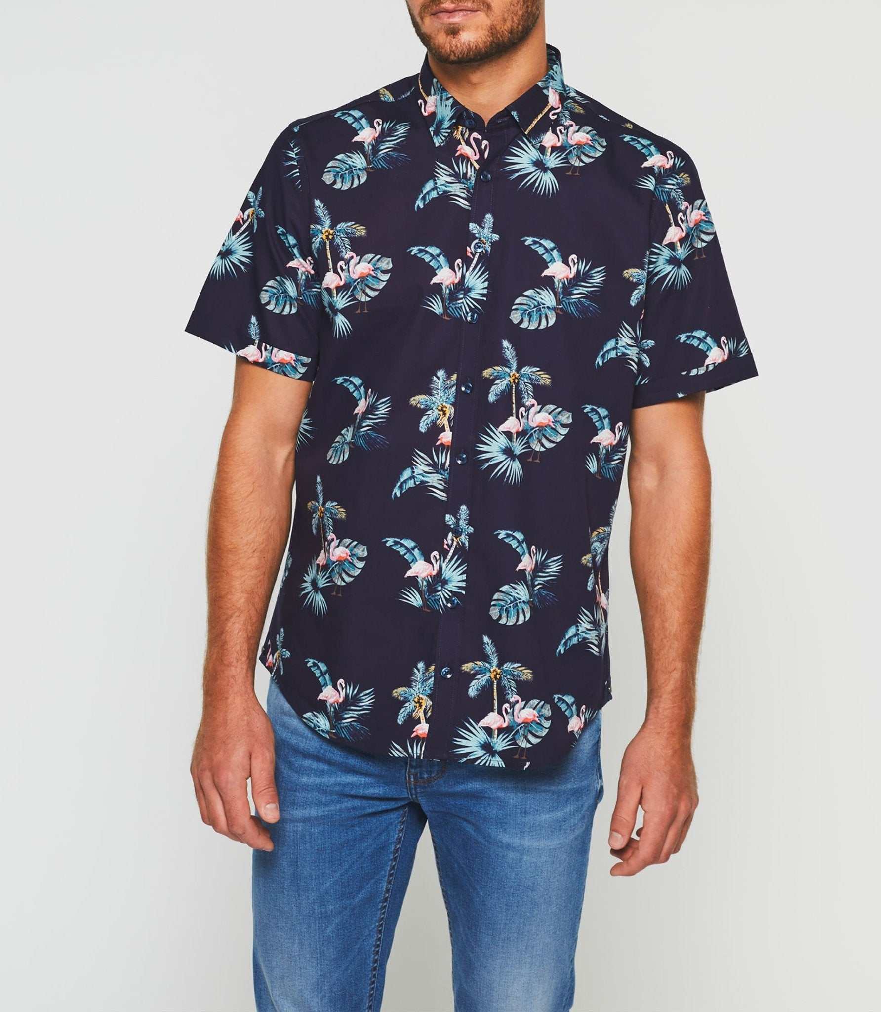 Chemise manches courtes marine "Kili" - Image 2