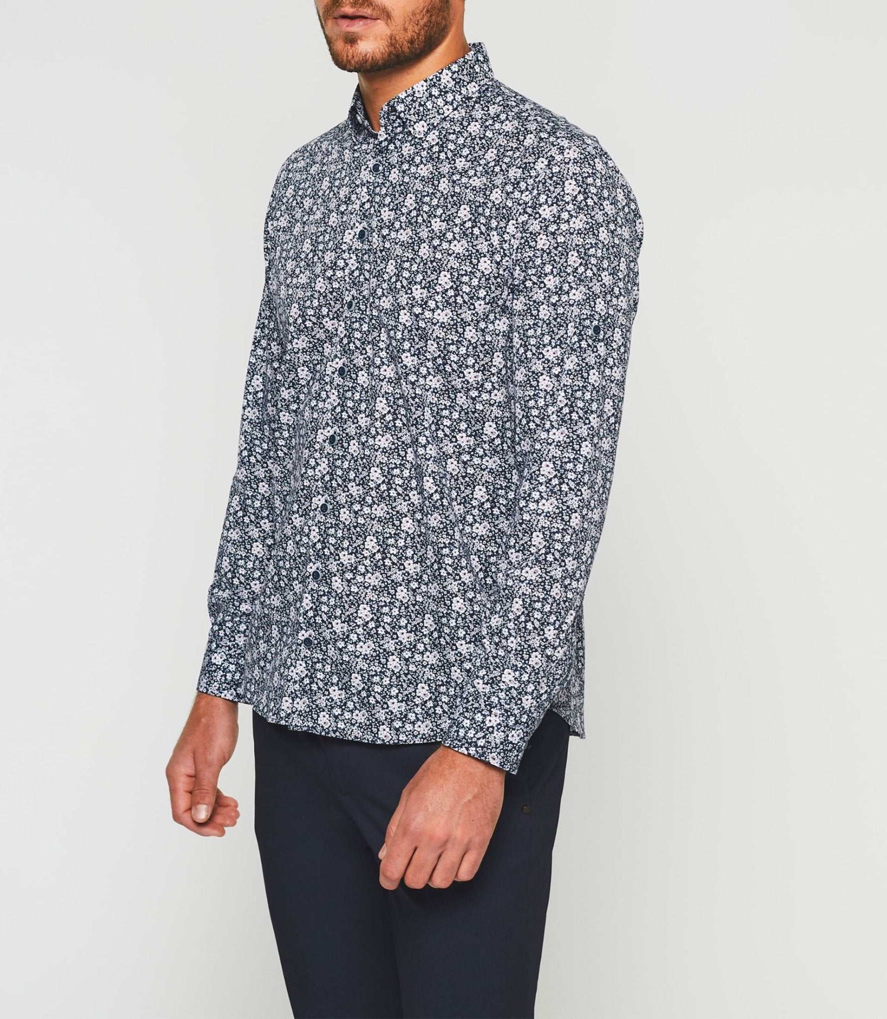 Chemise imprimée marine "Kyle" - Image 2