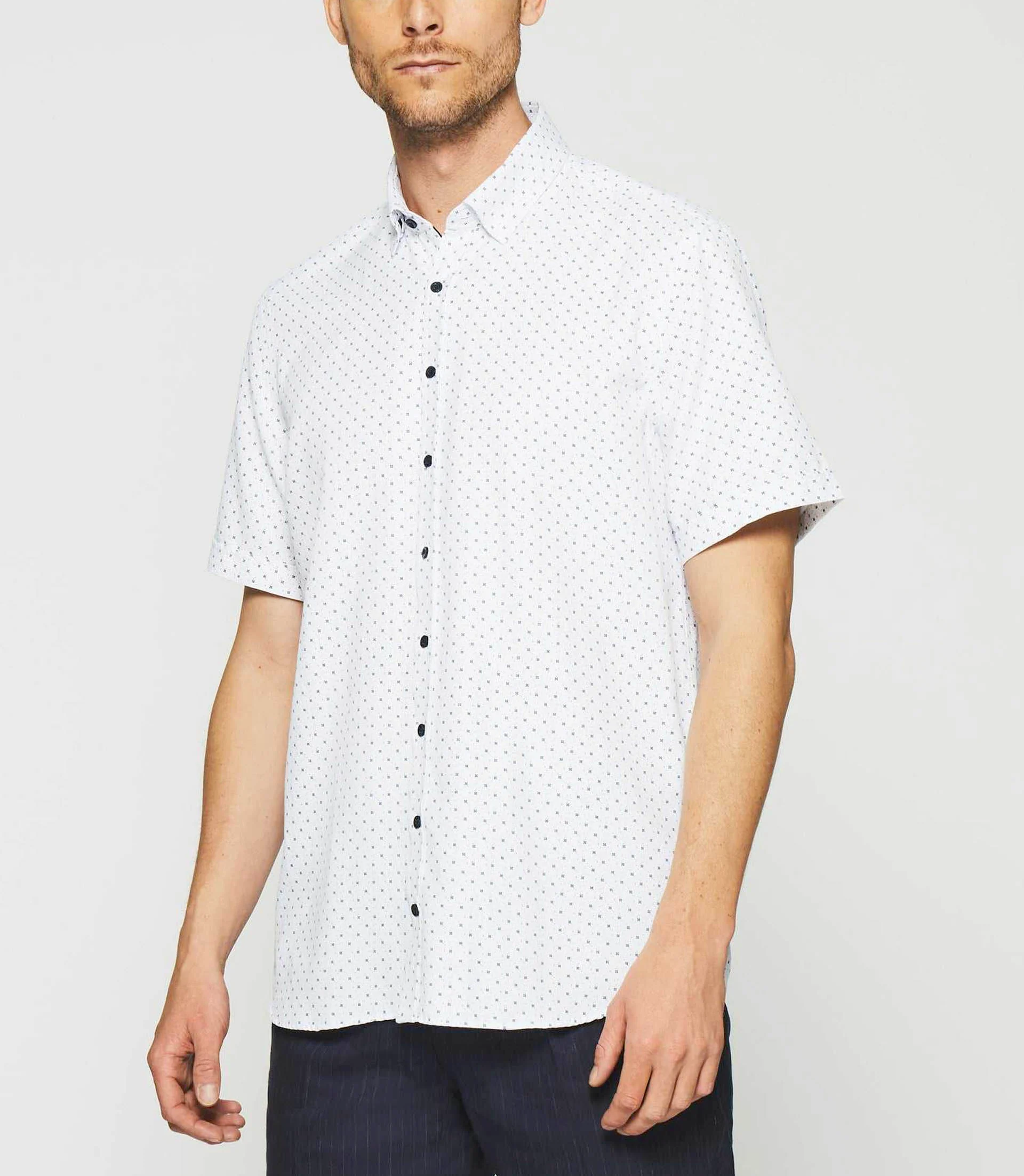 Chemise blanche et bleu KEDDY - Image 2