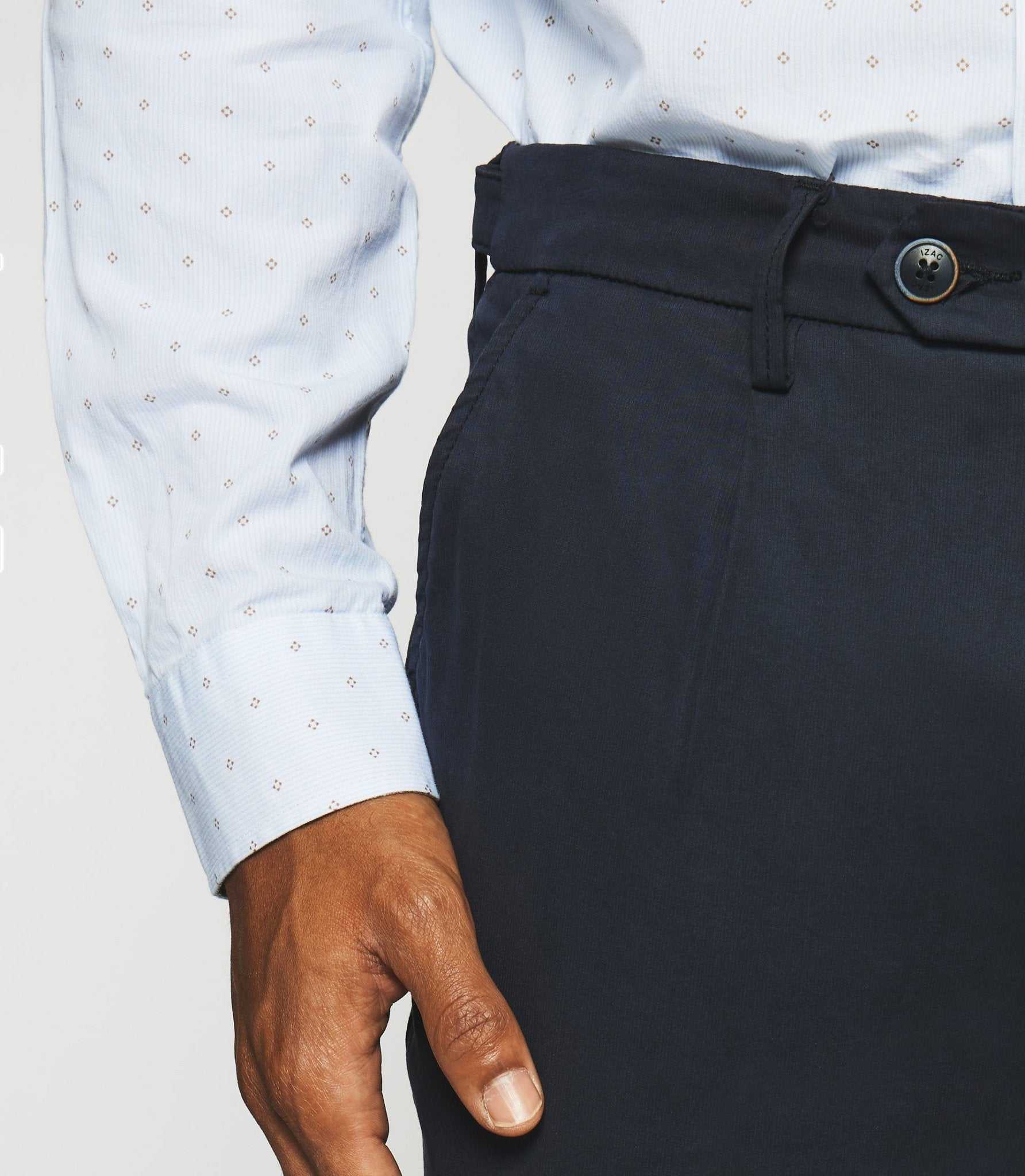 Pantalon chino slim marine PABLO - Image 2