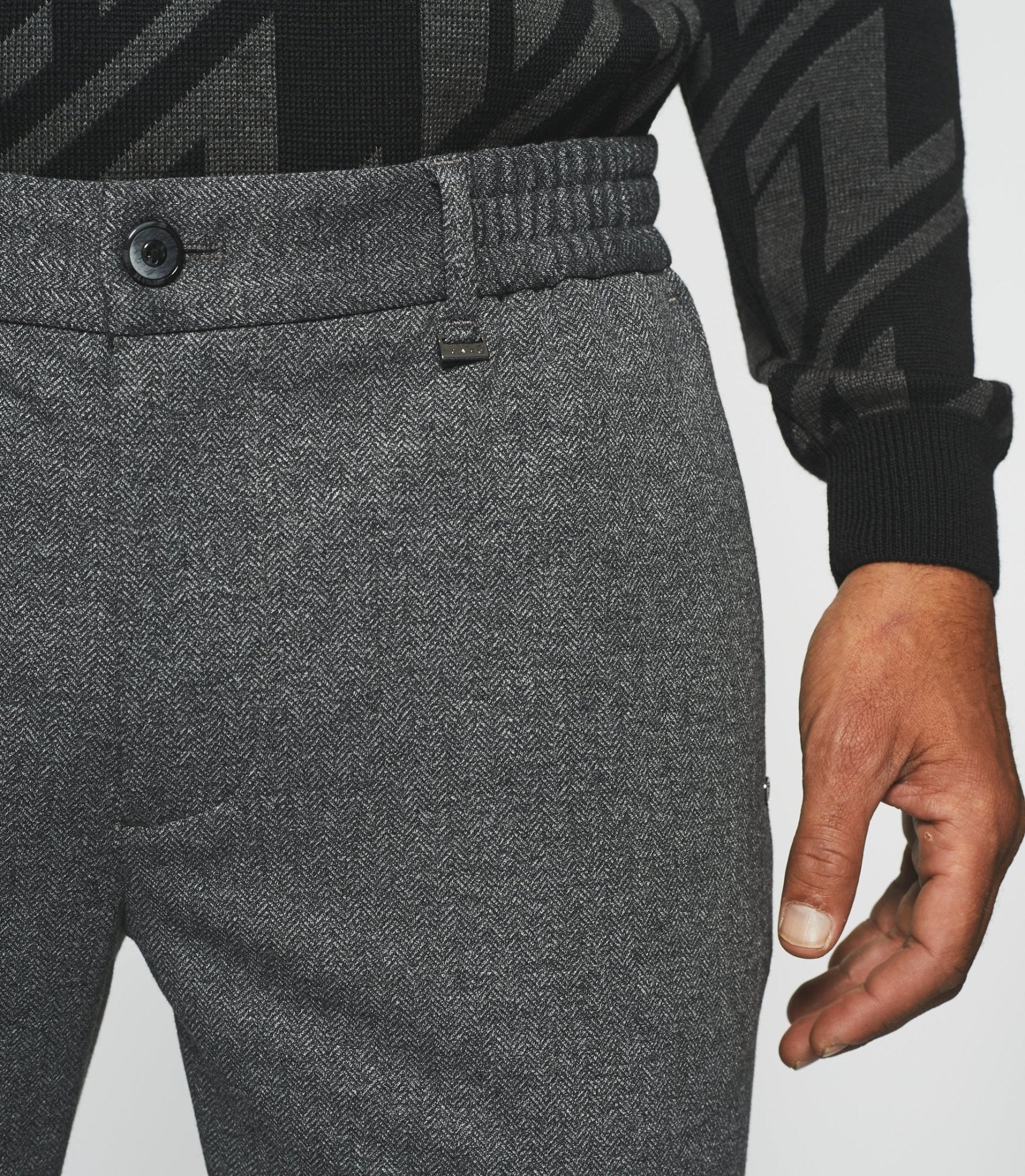 Pantalon Chino taille élastique gris foncé VOLTIGE - Image 2