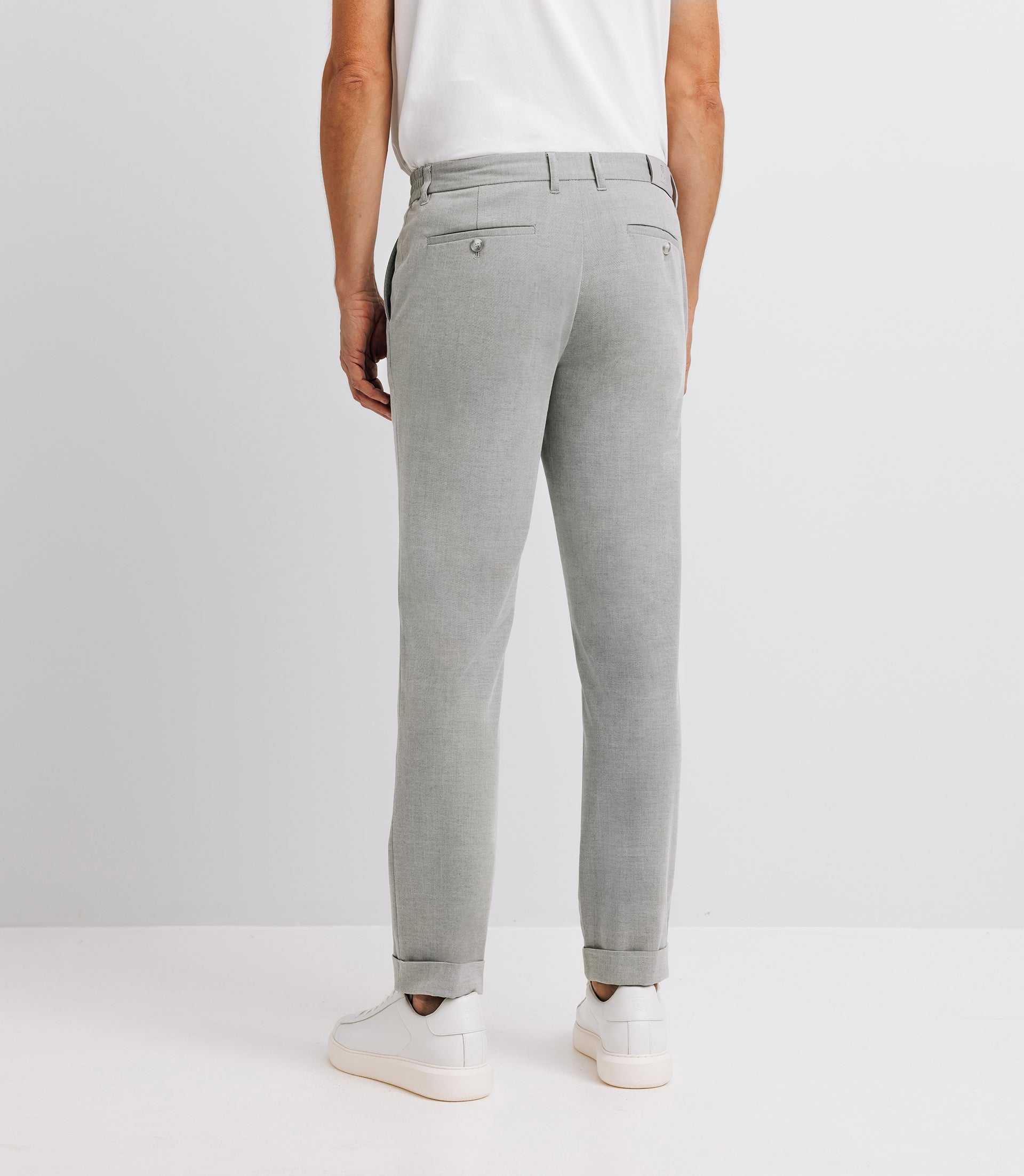 Pantalon chino taille élastique gris - Image 4