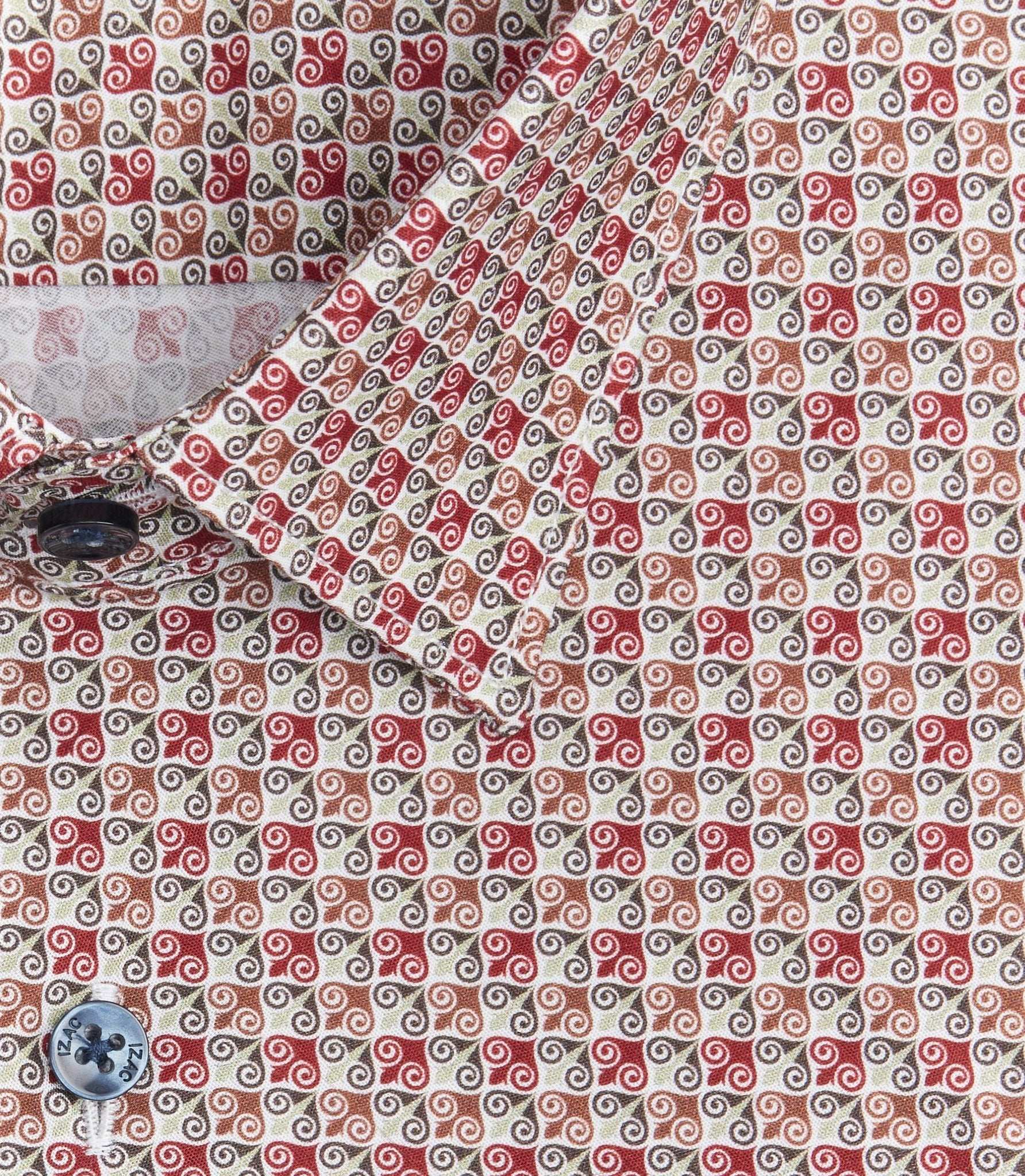Chemise imprimée bordeaux "Sesame" - Image 2