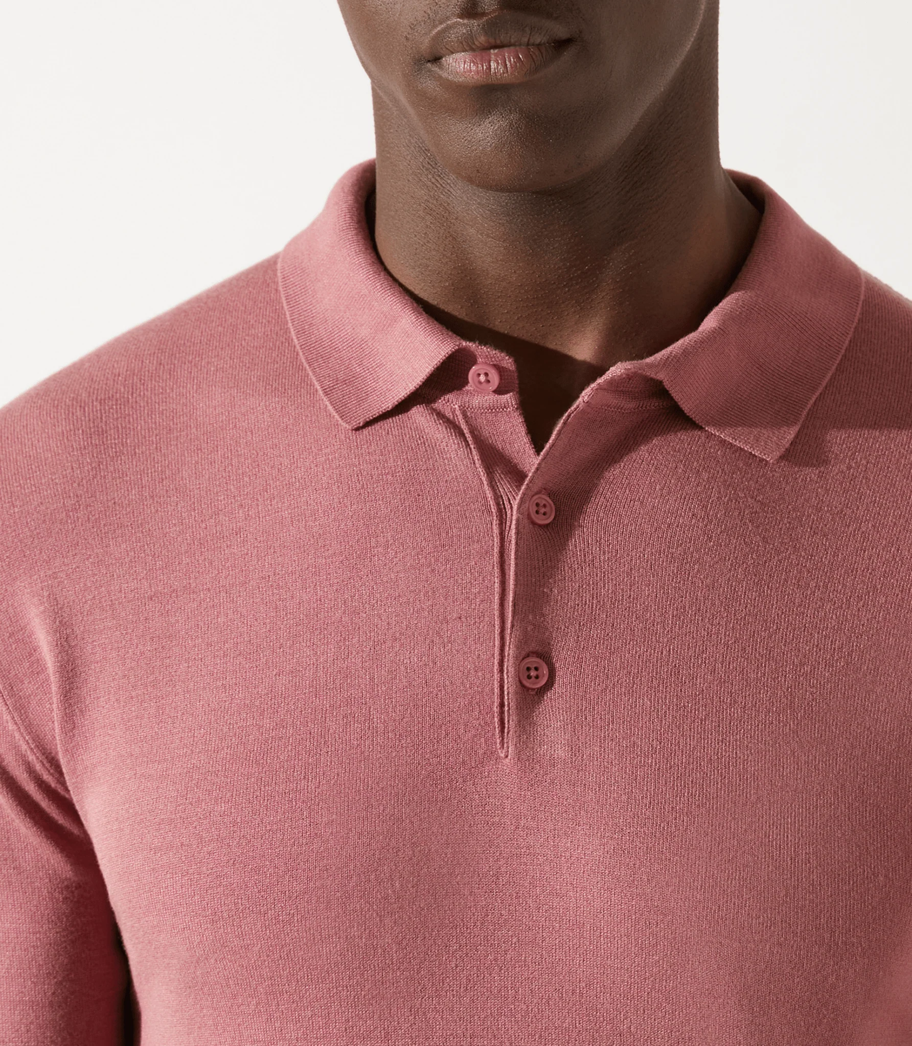 Pull col polo rose vieilli - Image 3