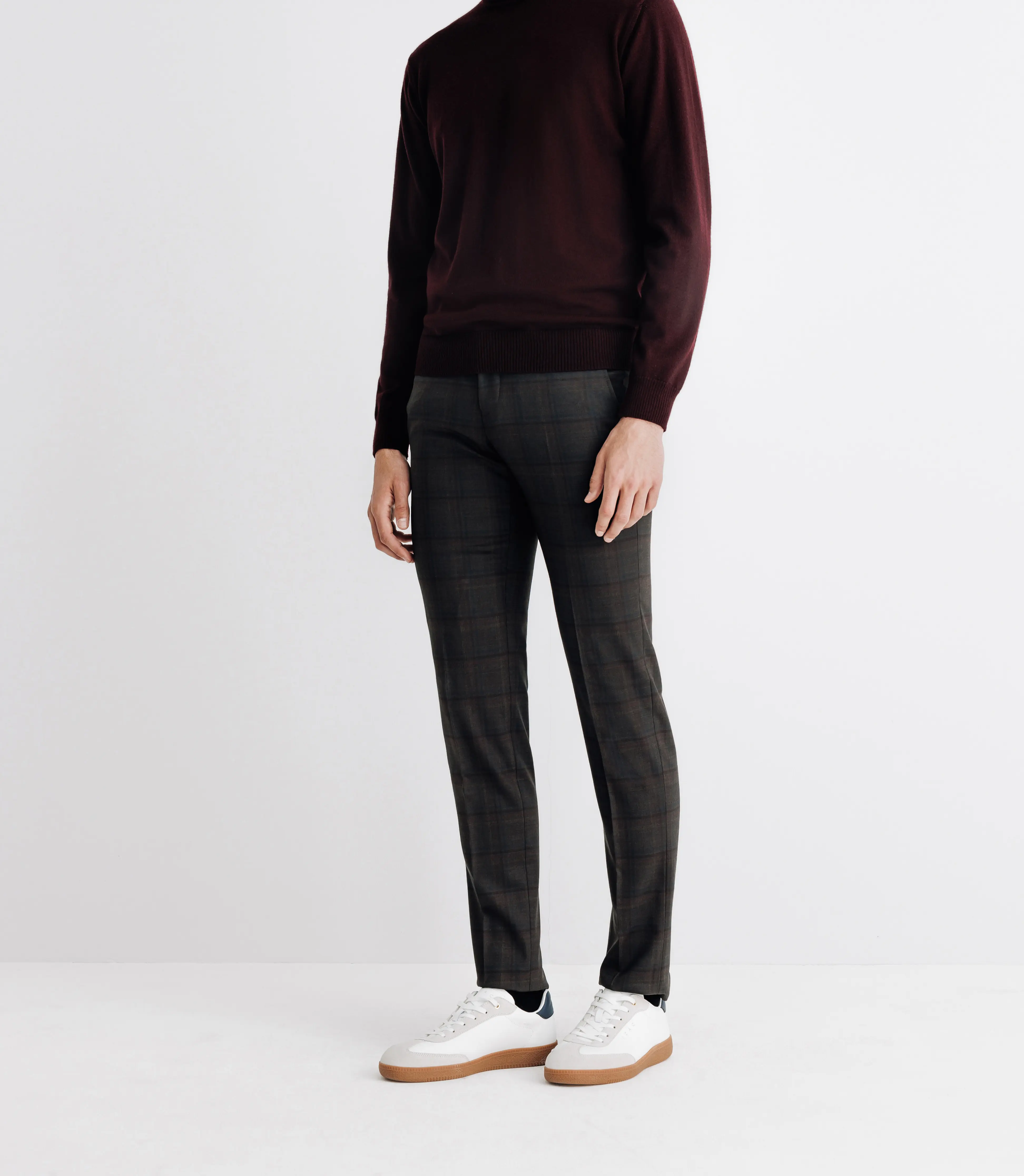 Pull col roulé en laine mérinos bordeaux - Image 3