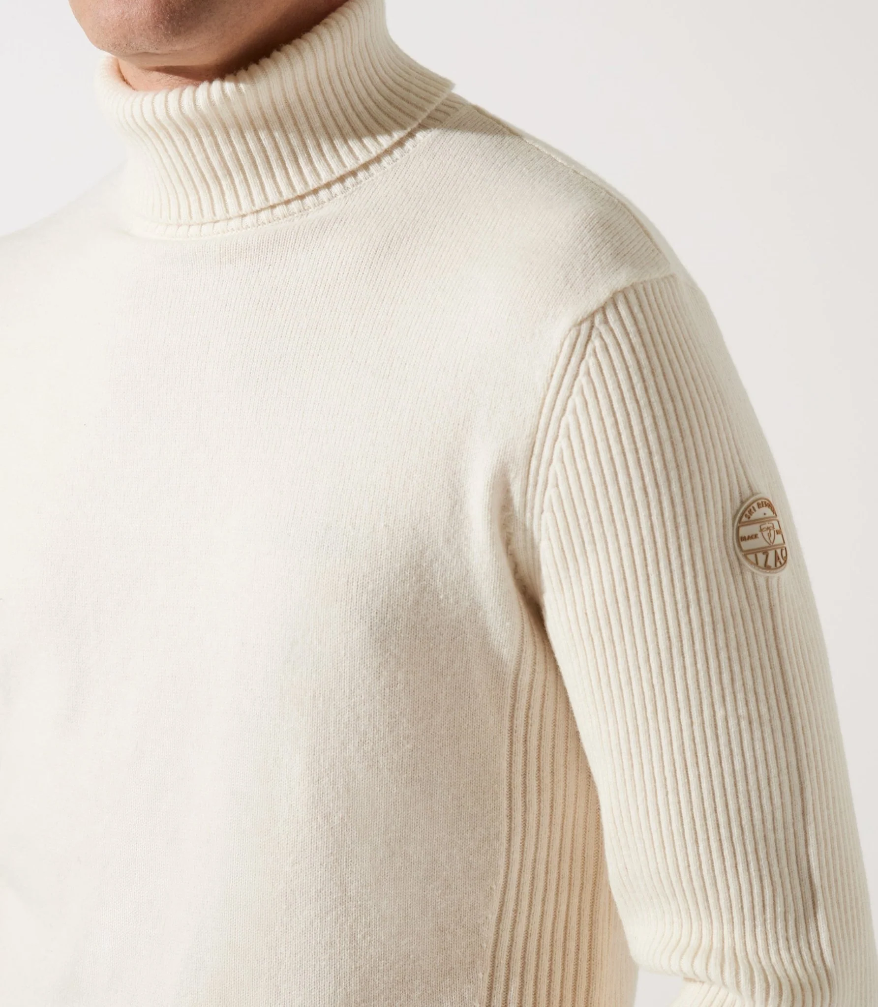 Pull col roulé écru - Image 3