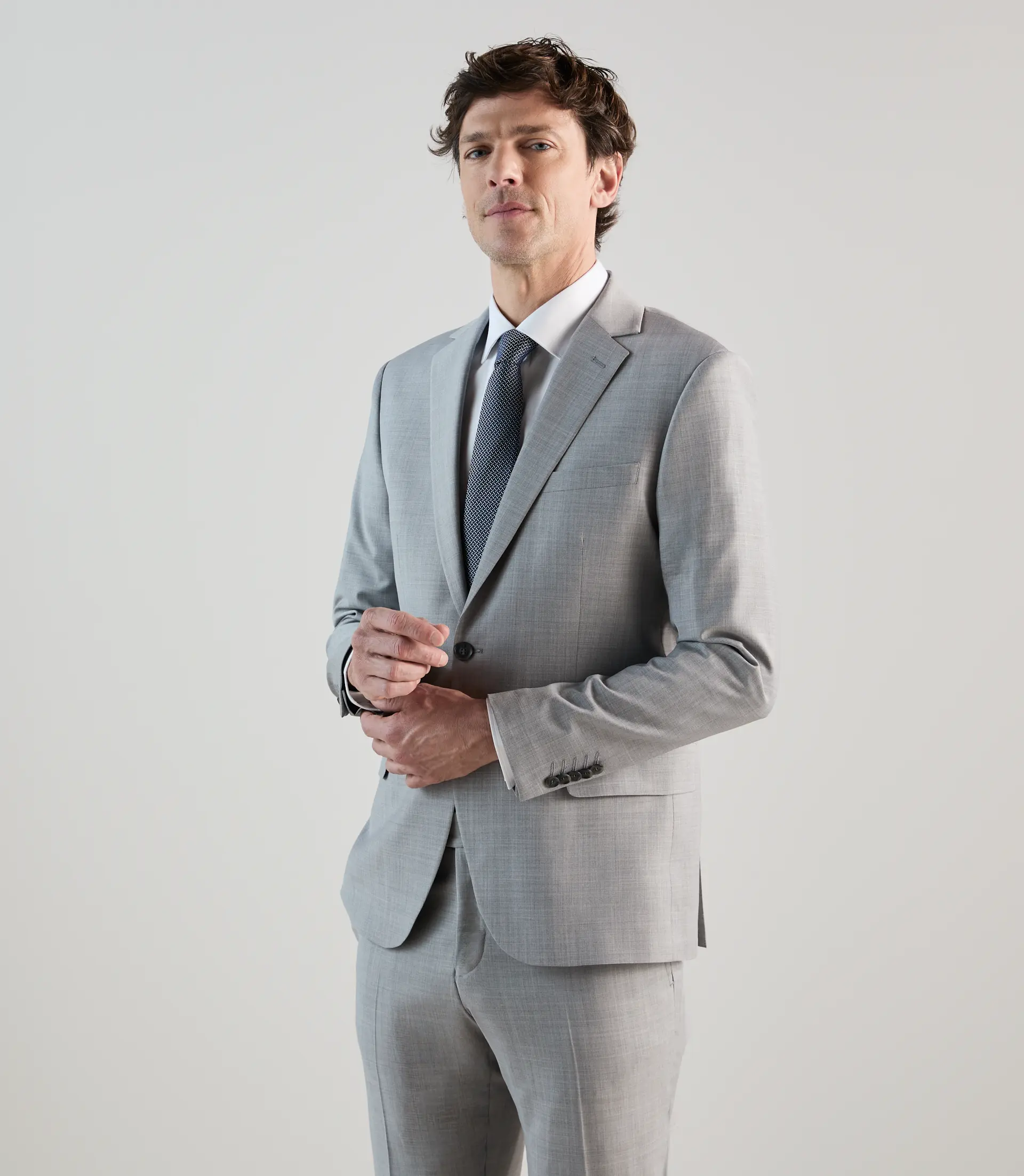 Costume 2 boutons gris