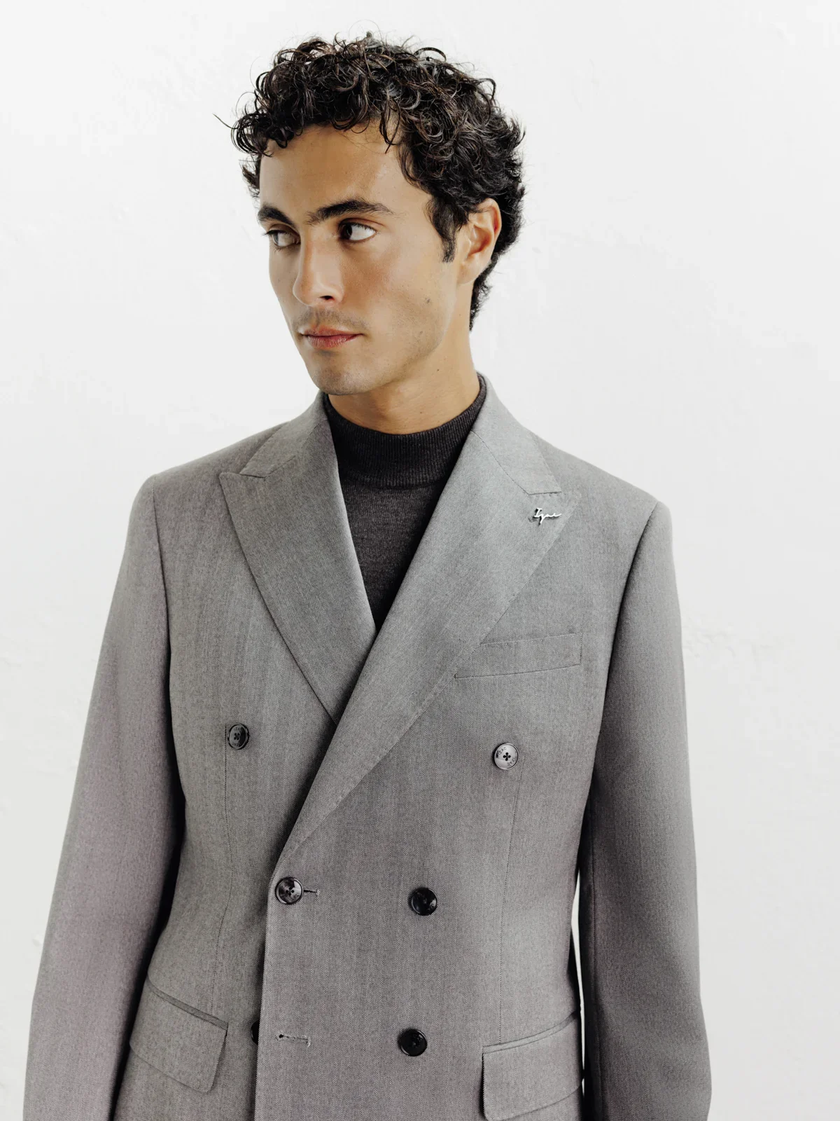 Costume croisé gris - Image 2