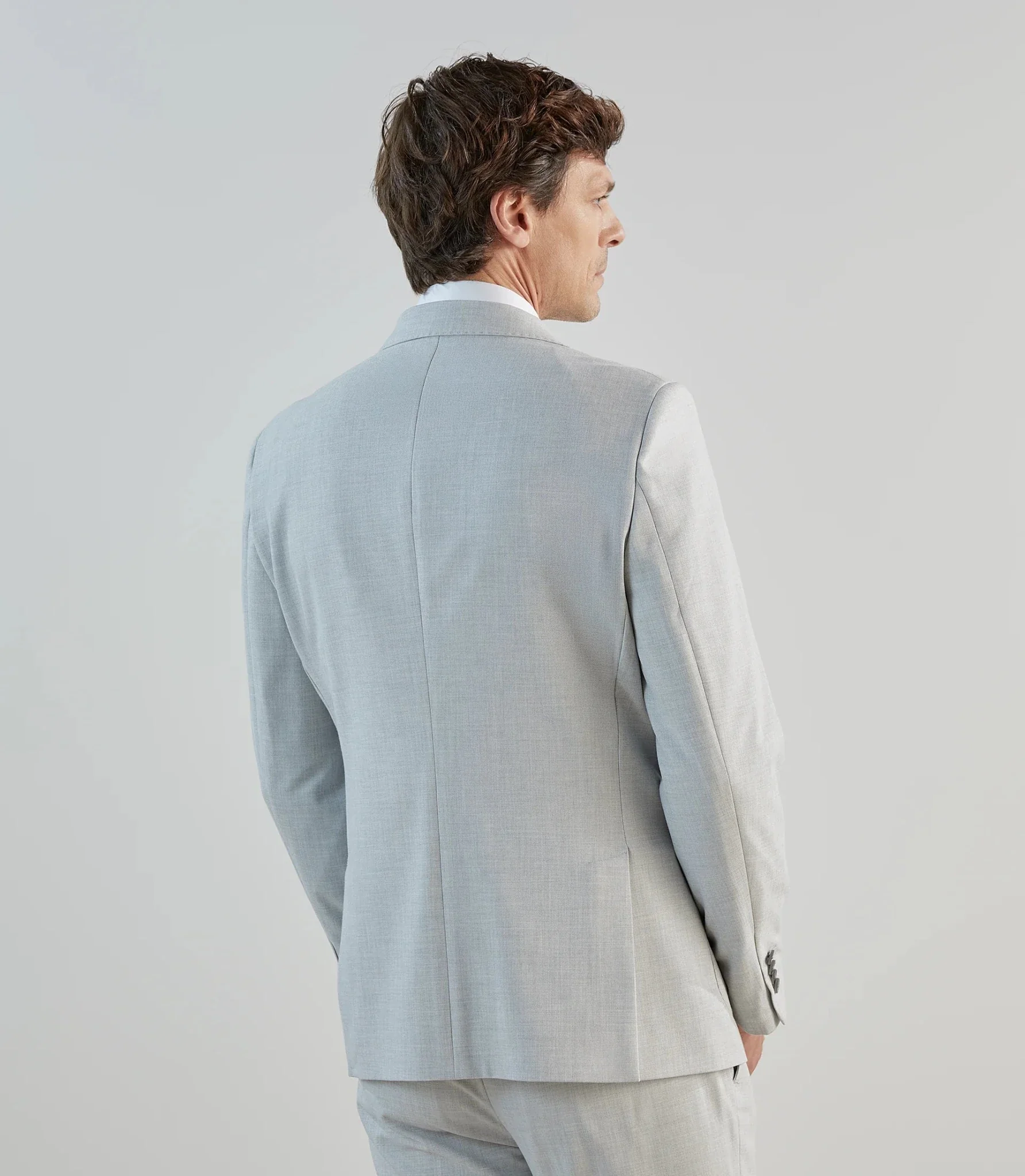 Costume croisé gris clair - Image 6