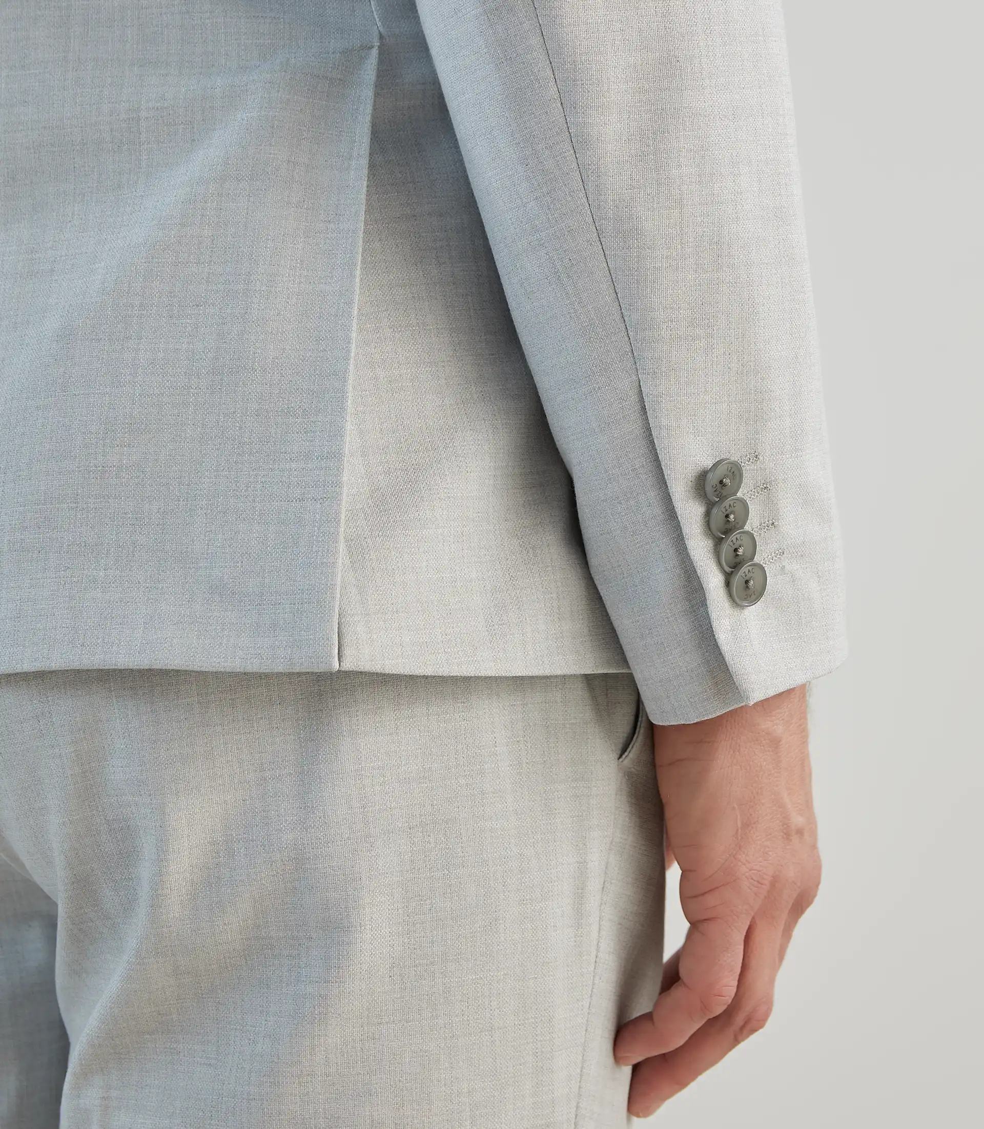 Costume croisé gris clair - Image 7