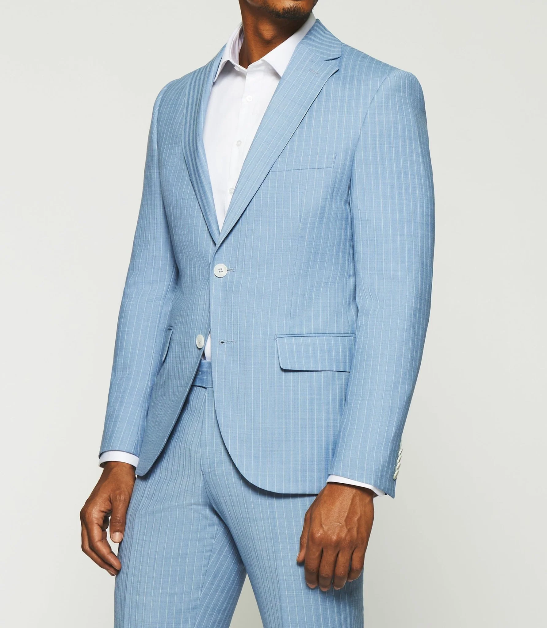 Costume à rayures tennis bleu ciel FERNO