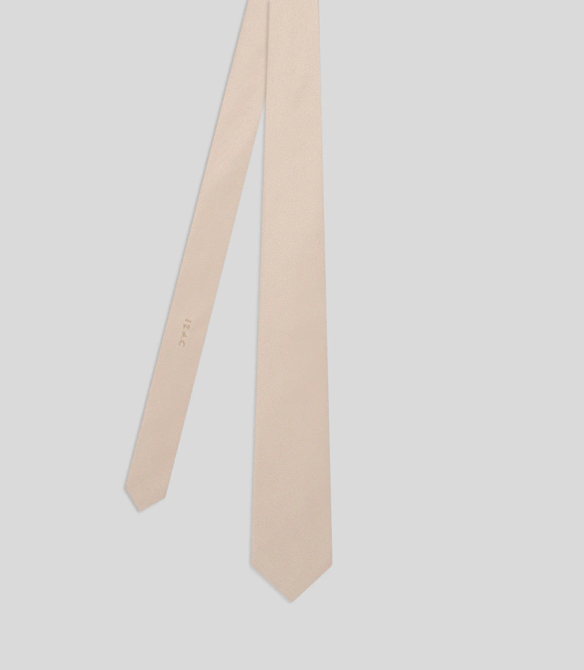 Cravate unie beige