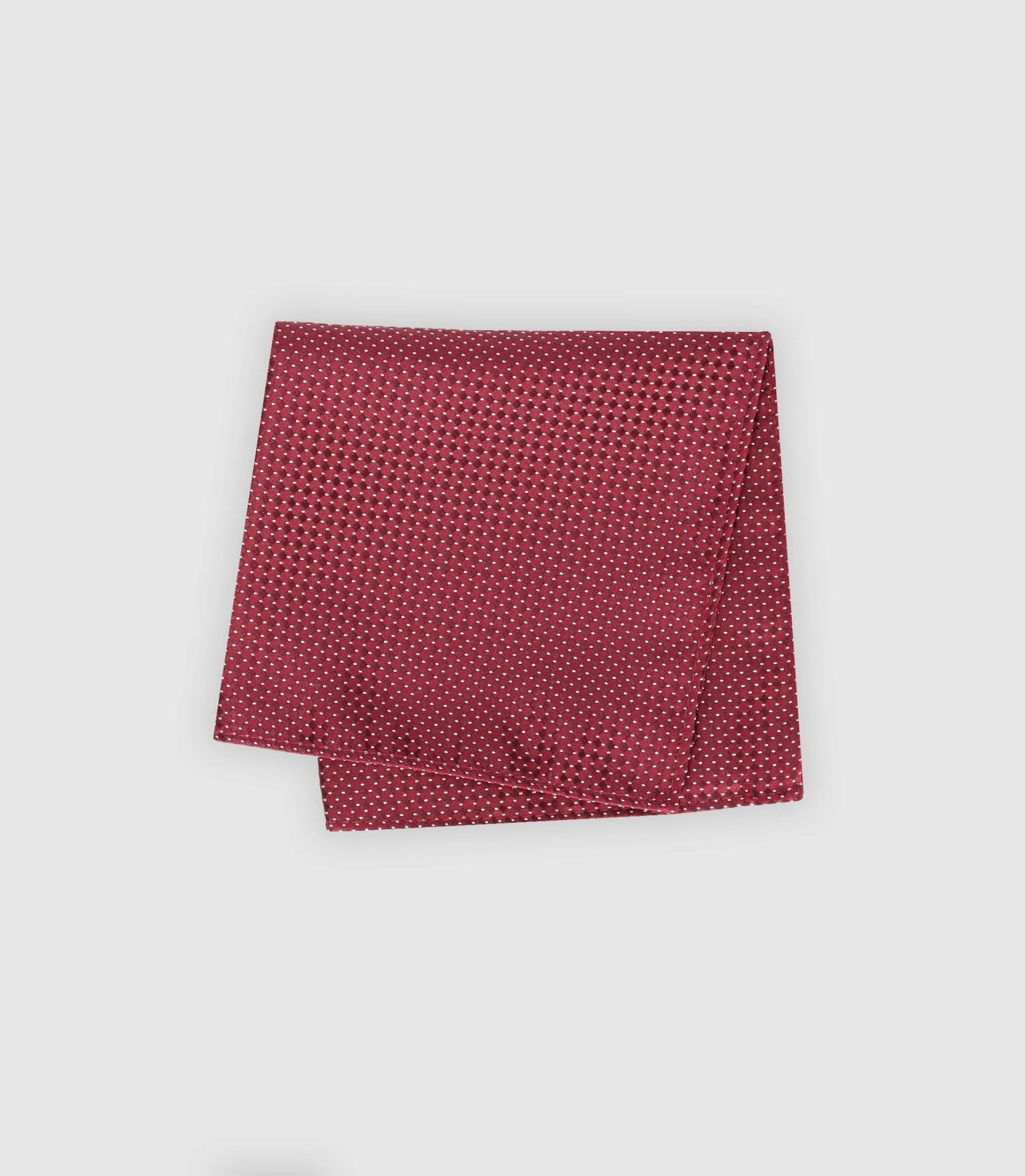 Pochette à motifs en soie bordeaux - Image 2