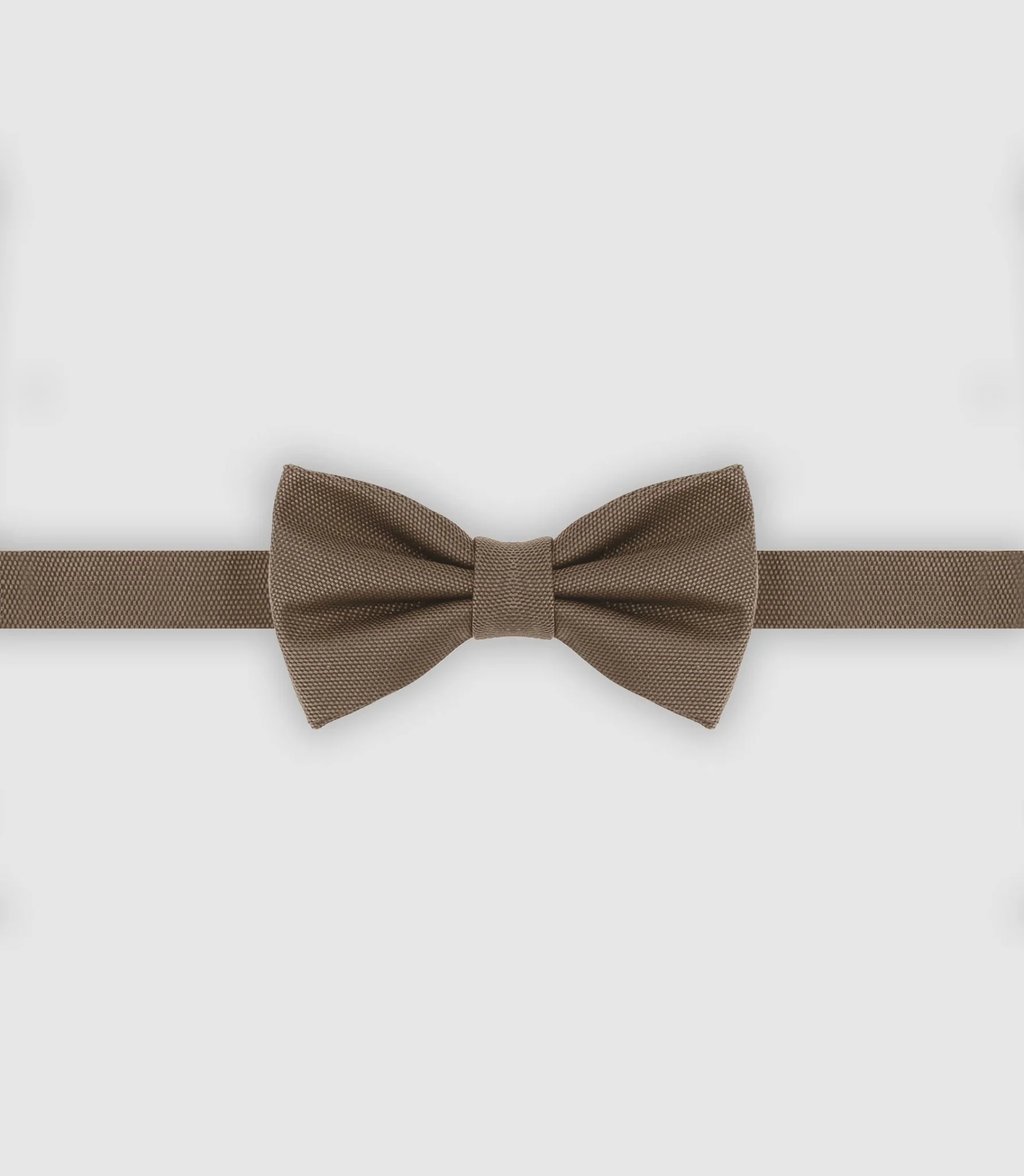 Nœud papillon uni marron clair