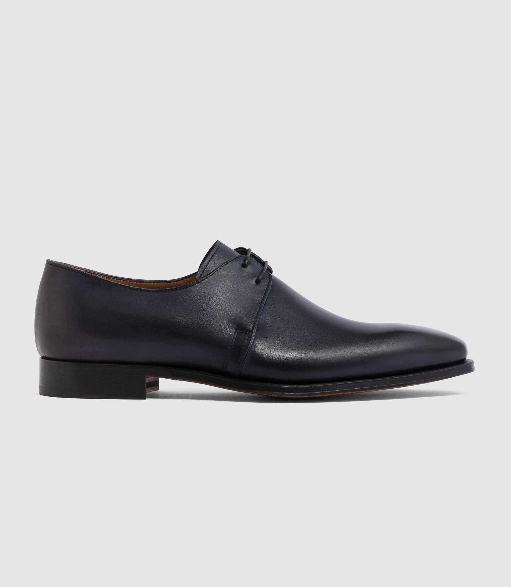 Derby cuir bleu "Eliad"