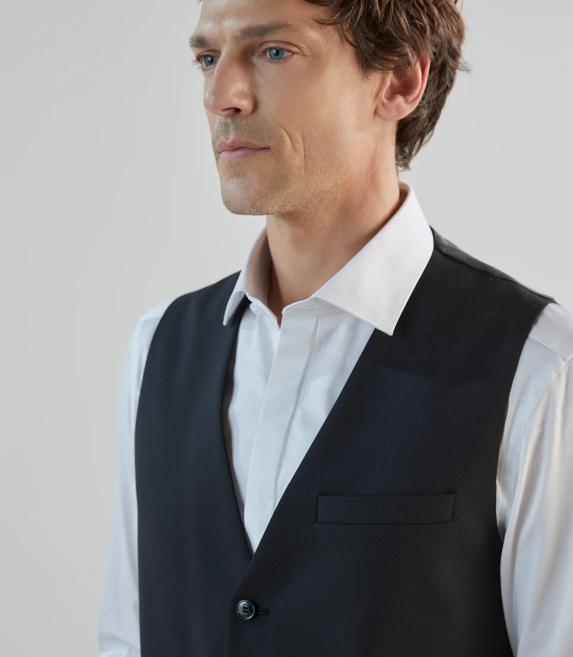 Gilet ville 100% laine noir - Image 2