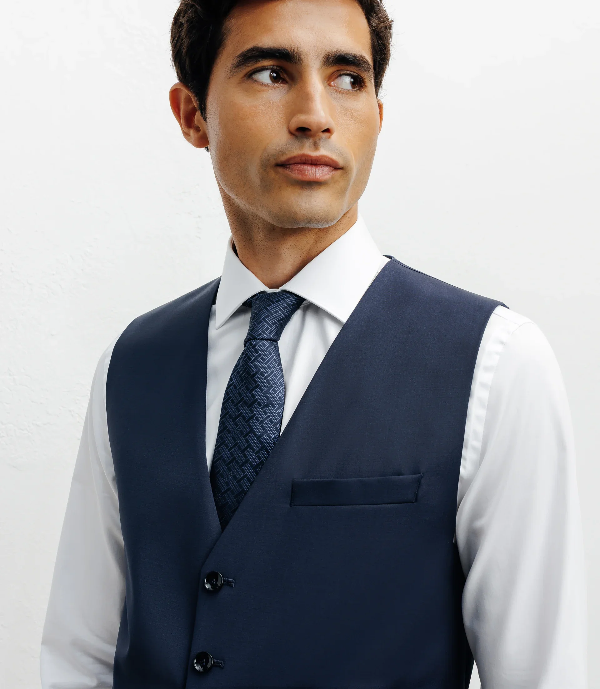 Gilet ville aspect brillant bleu - Image 2