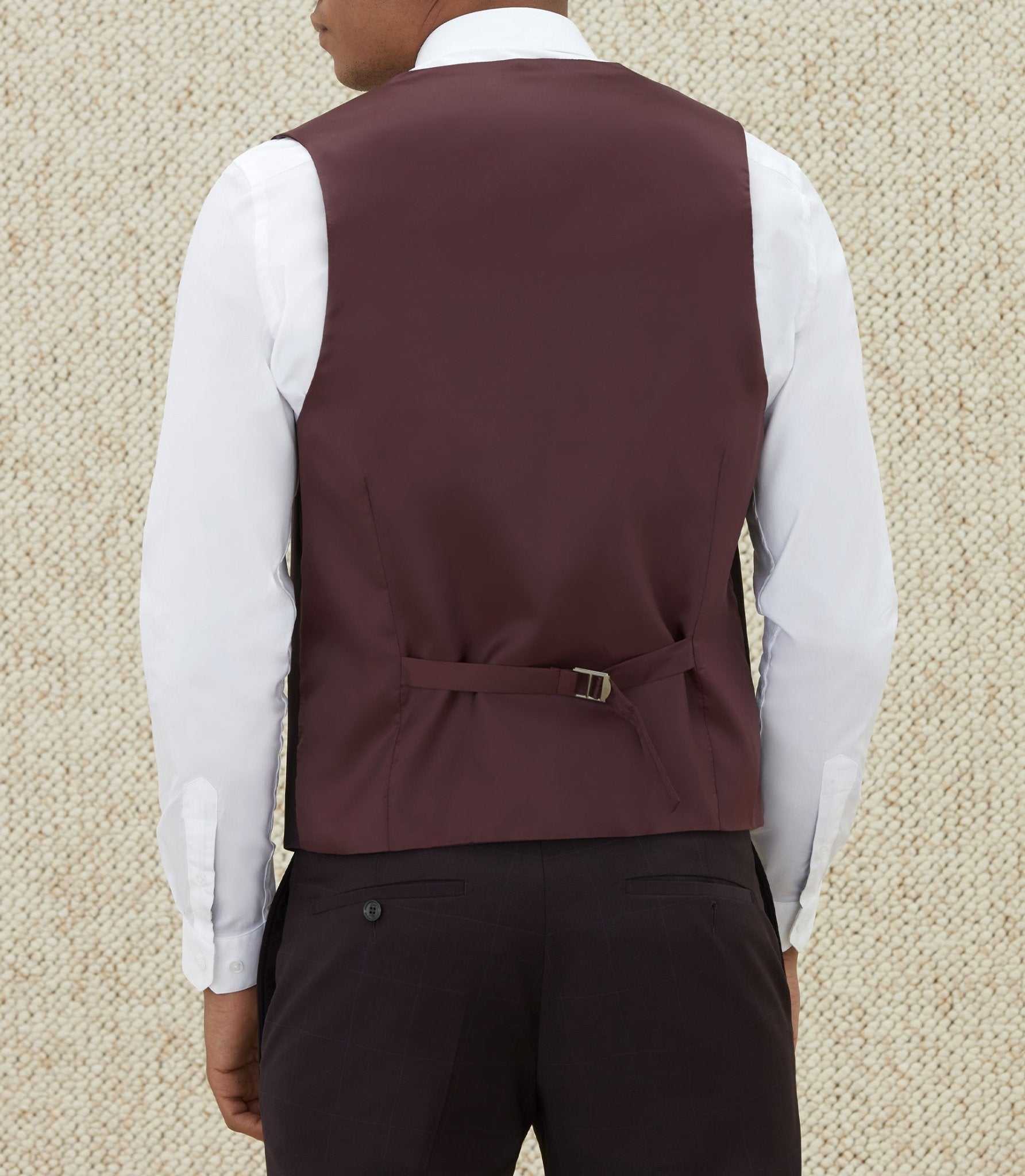 Gilet bordeaux à motif "quartiste" - Image 2