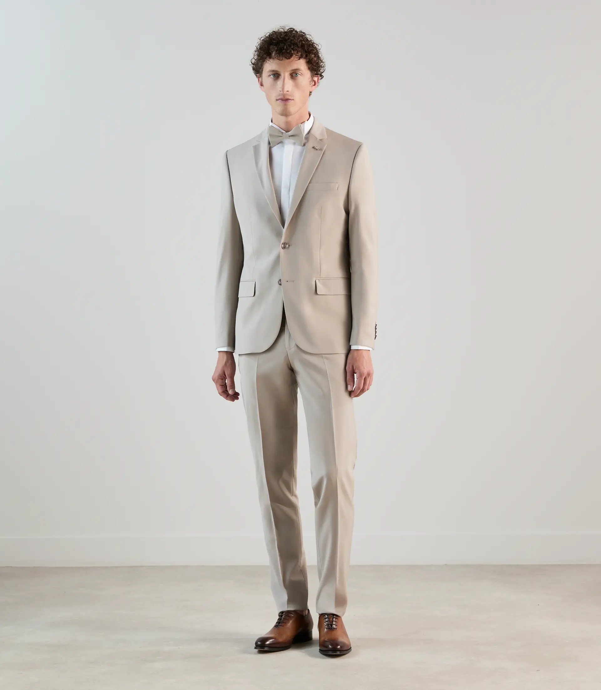 Gilet ville en laine majoritaire beige - Image 4