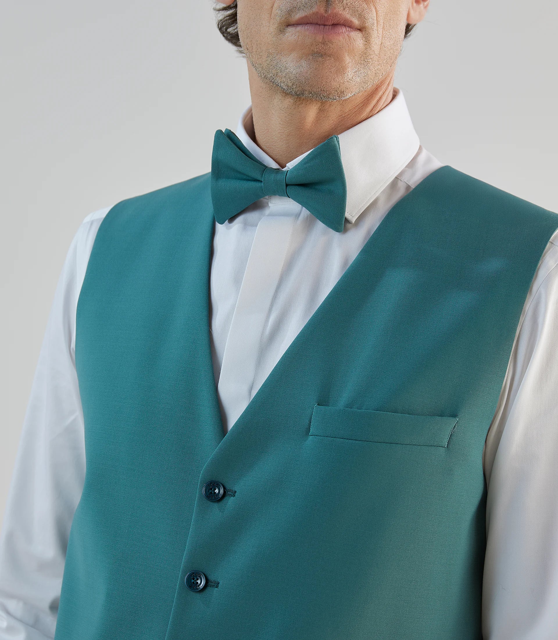 Gilet ville en laine majoritaire vert - Image 3