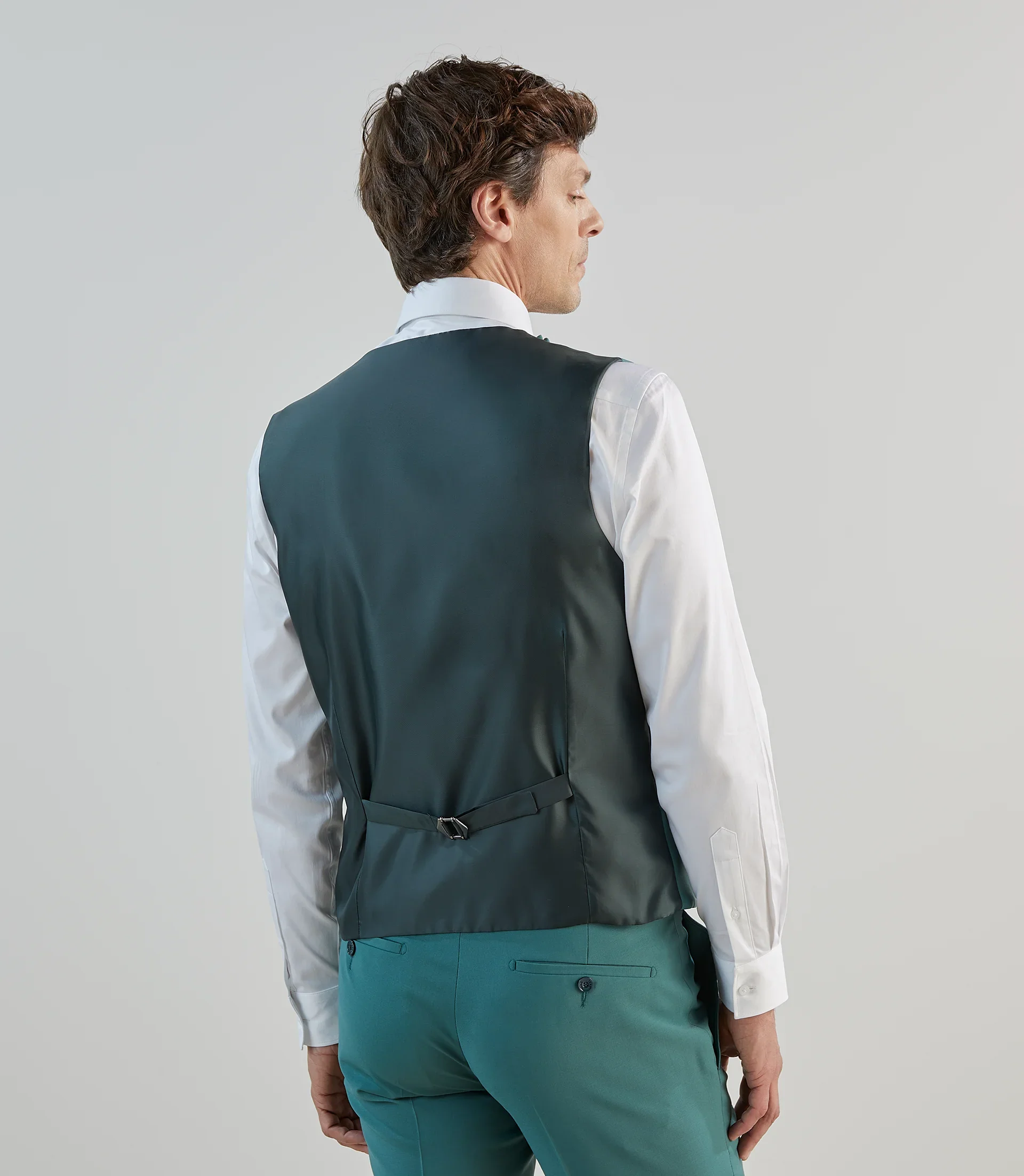 Gilet ville en laine majoritaire vert - Image 4