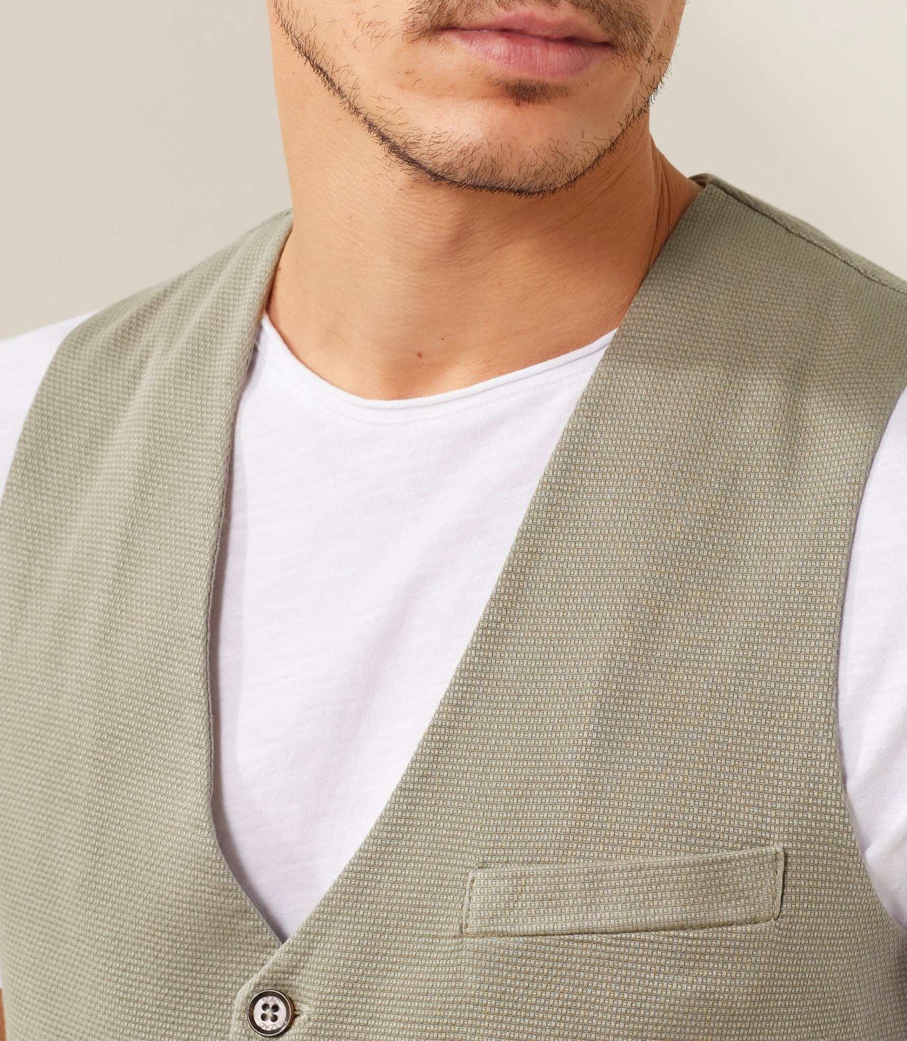 Gilet casual kaki "Quideal" - Image 4