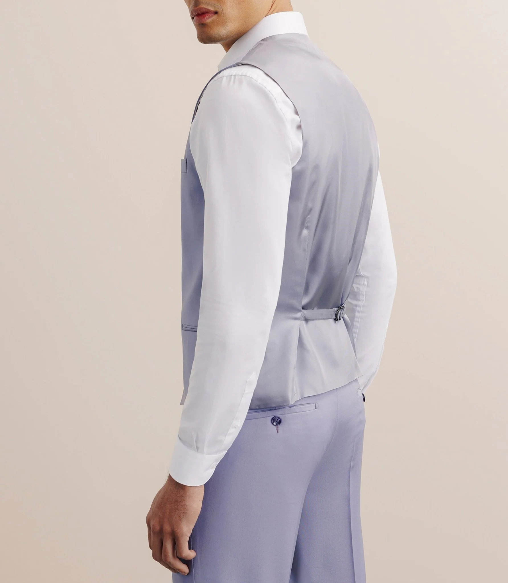 Gilet ville en laine majoritaire parme - Image 3