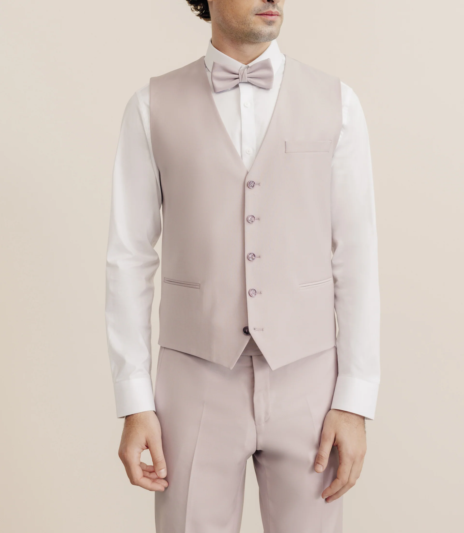Gilet ville en laine majoritaire rose
