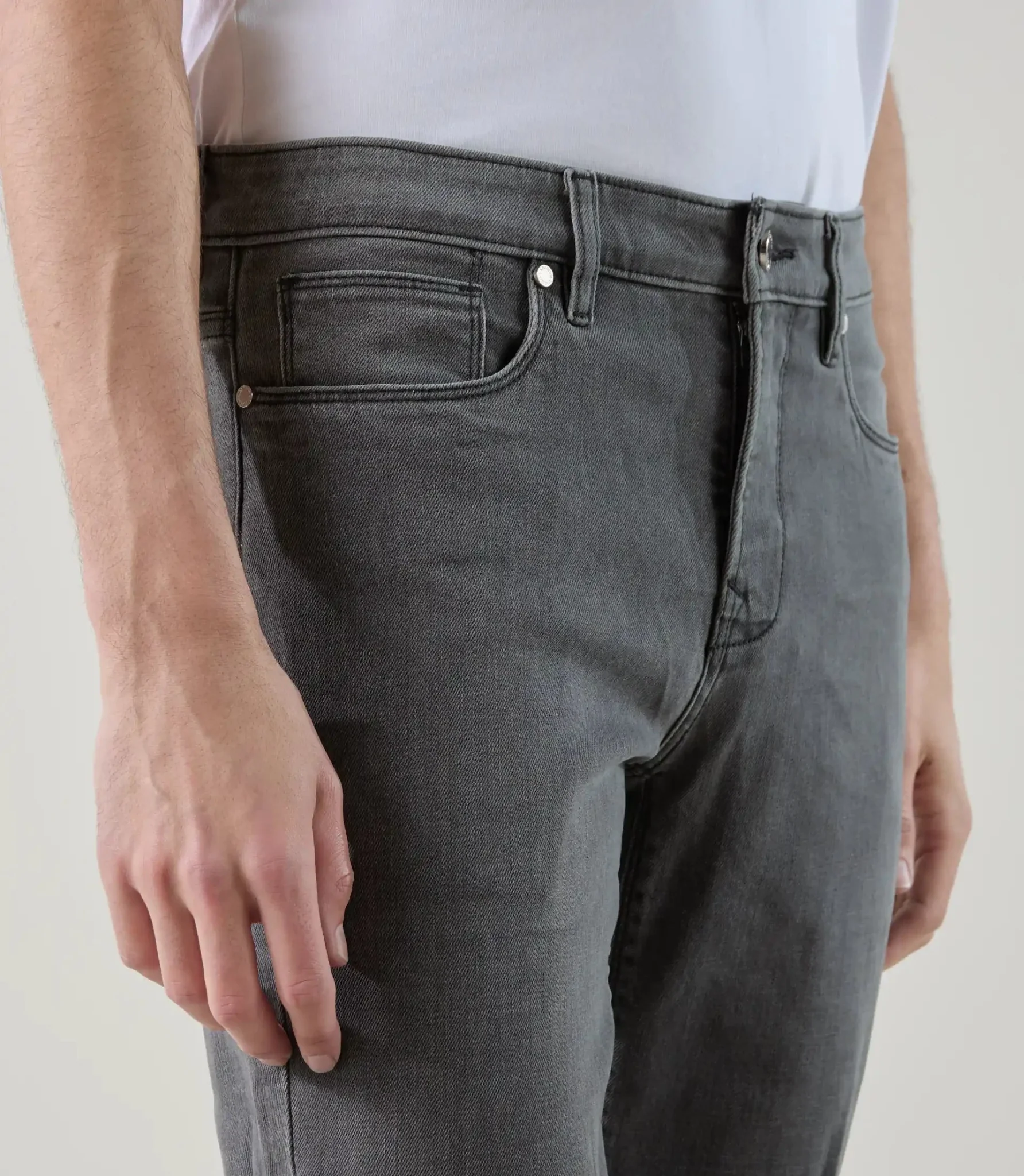 Jean 5 poches stretch anthracite - Image 2