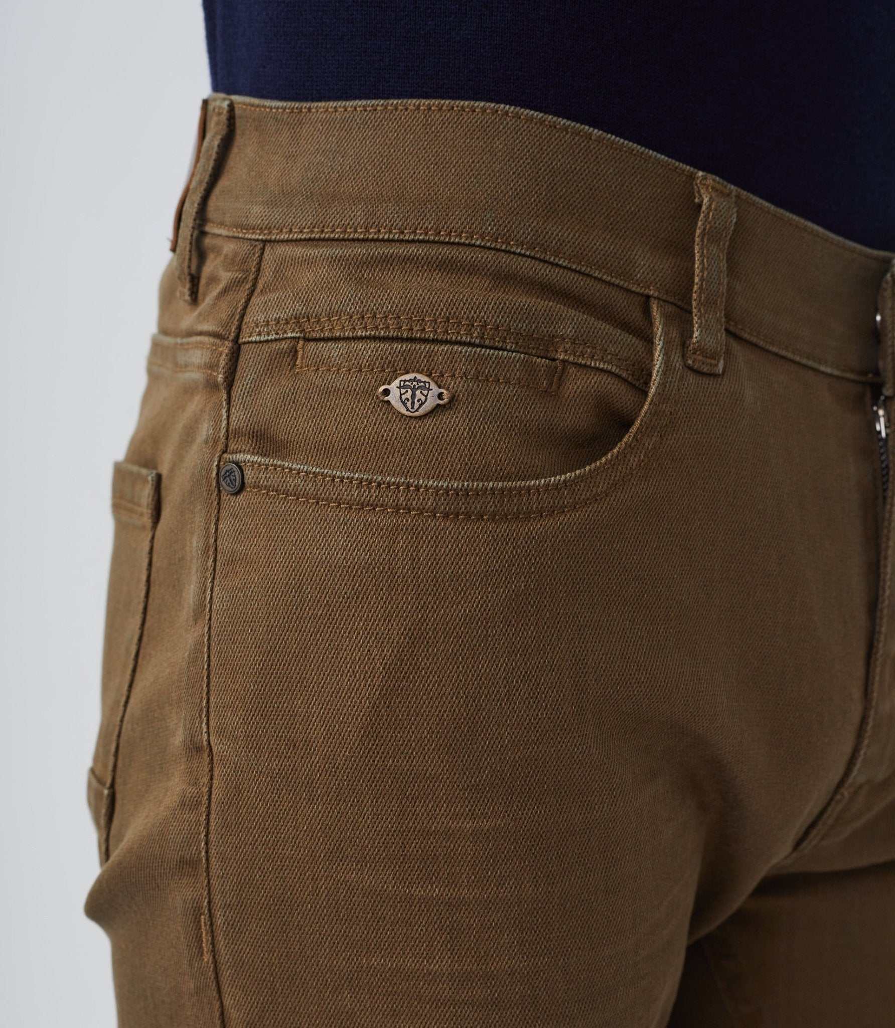 Jean slim camel "Lio" - Image 3