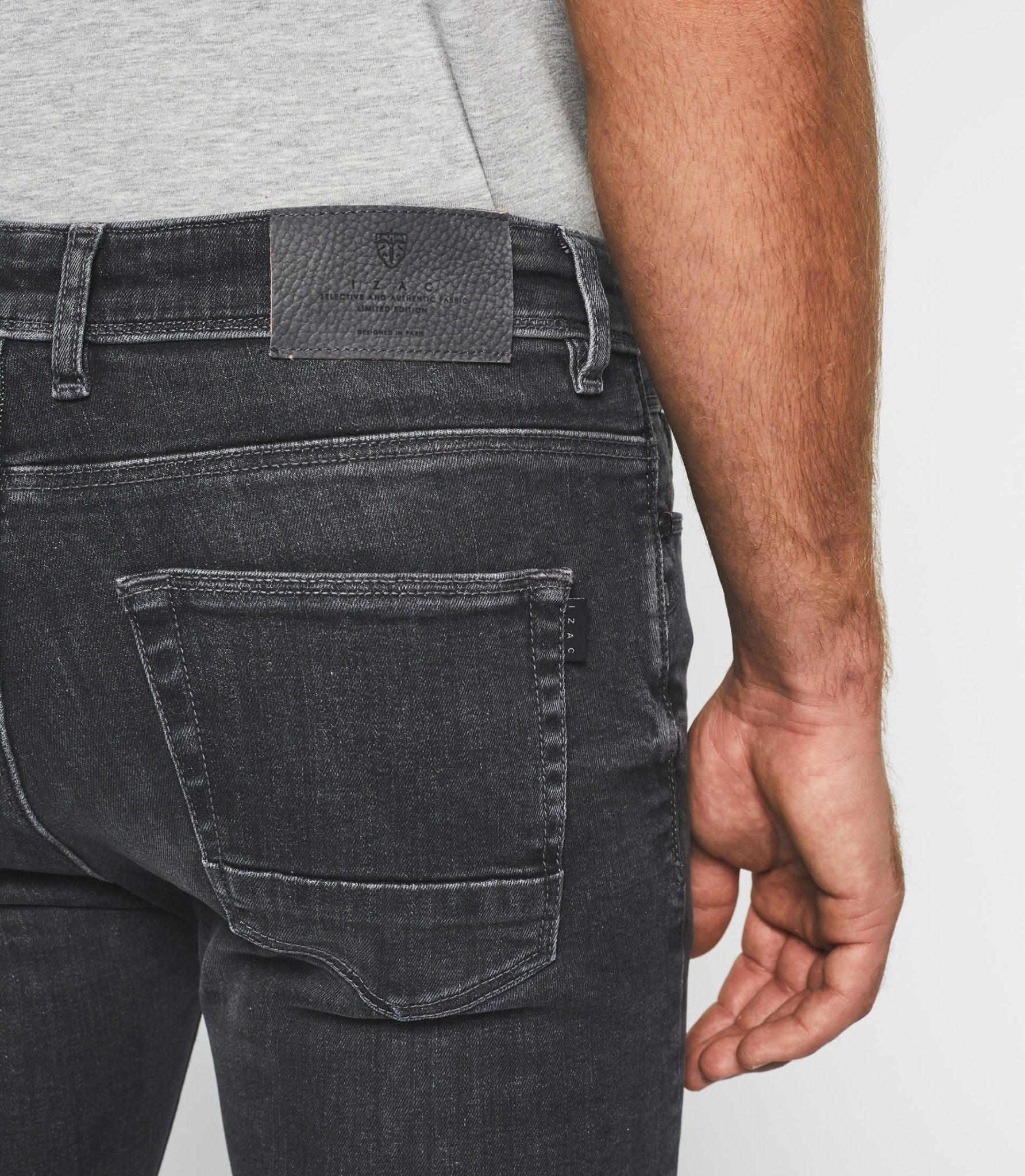 Jean super slim en coton organique gris moyen "Tornade" - Image 3