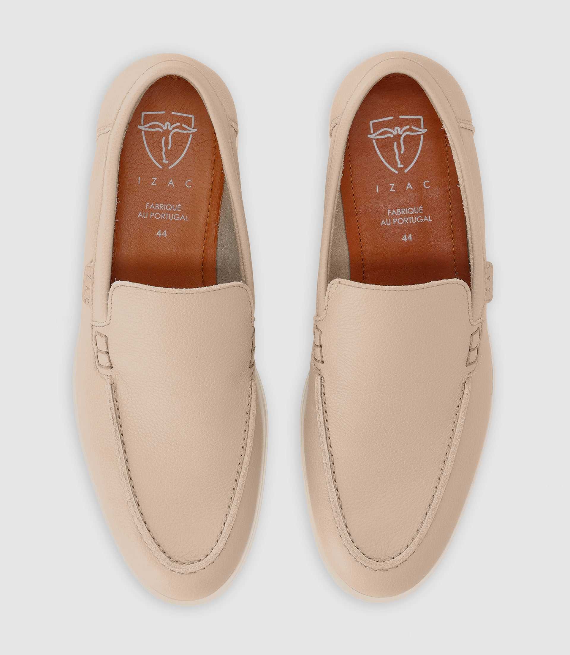 Mocassins en cuir beige - Image 3