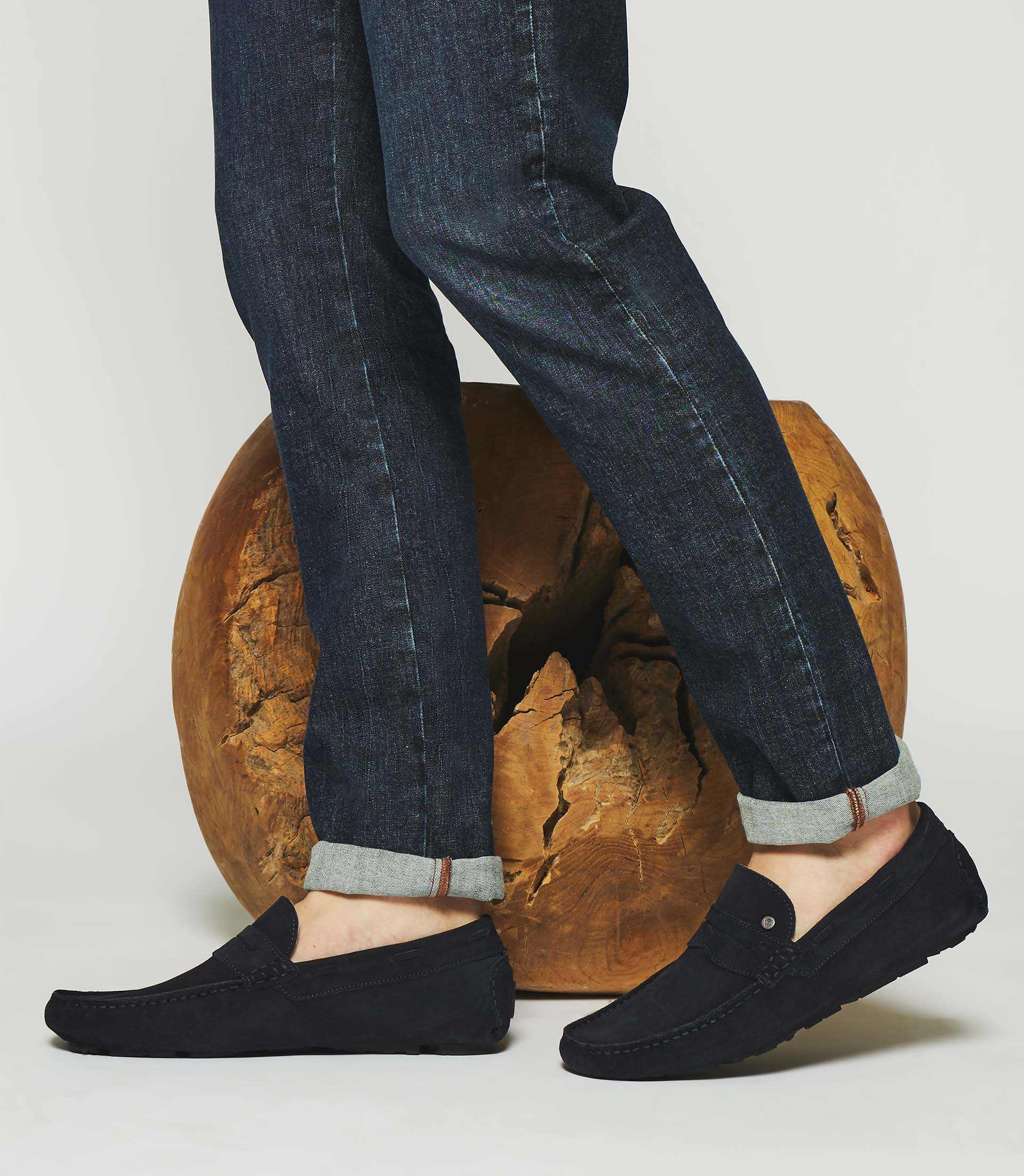 Mocassins en velours marine - Image 5